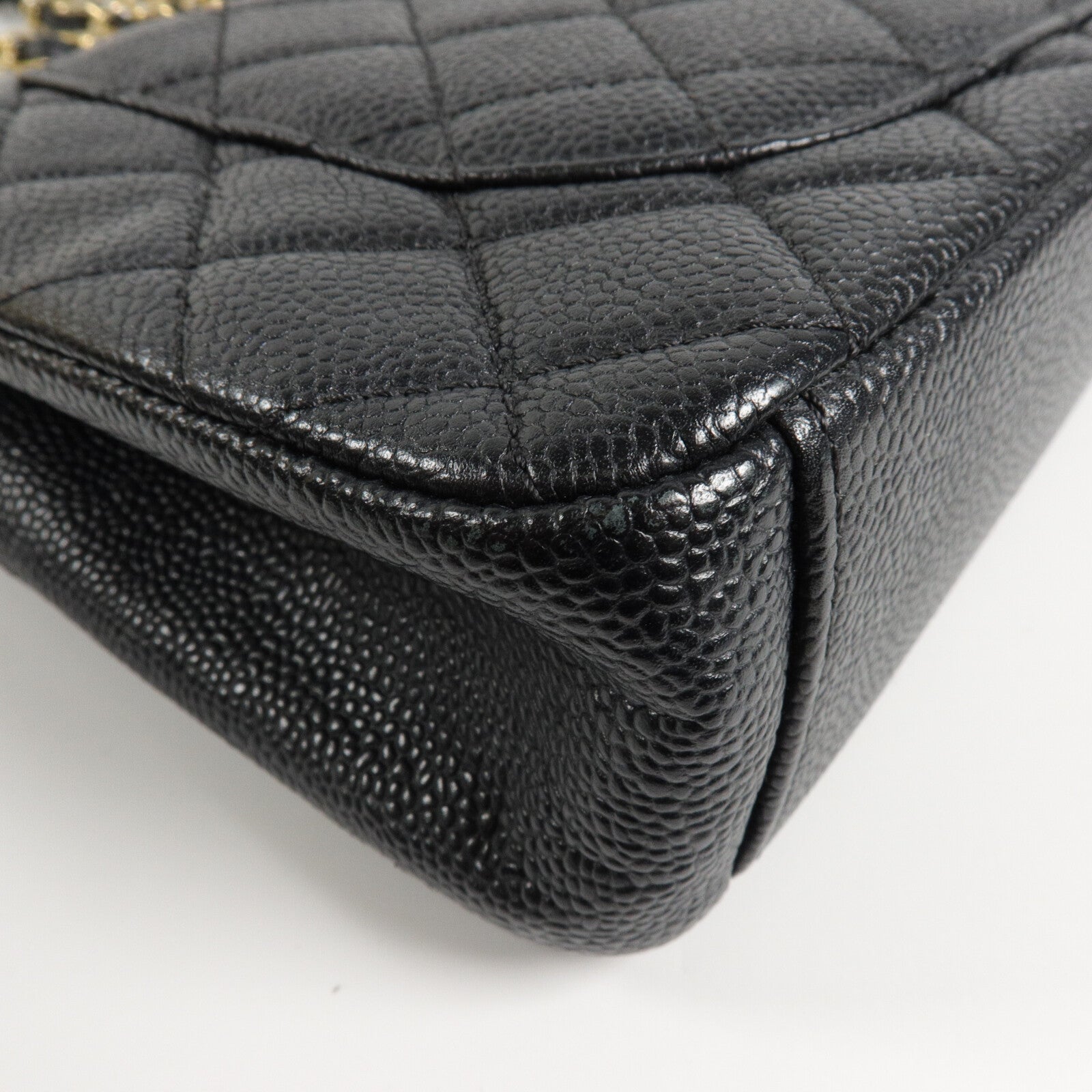 CHANEL 牛皮皮革CC Filigree鏈帶肩背袋