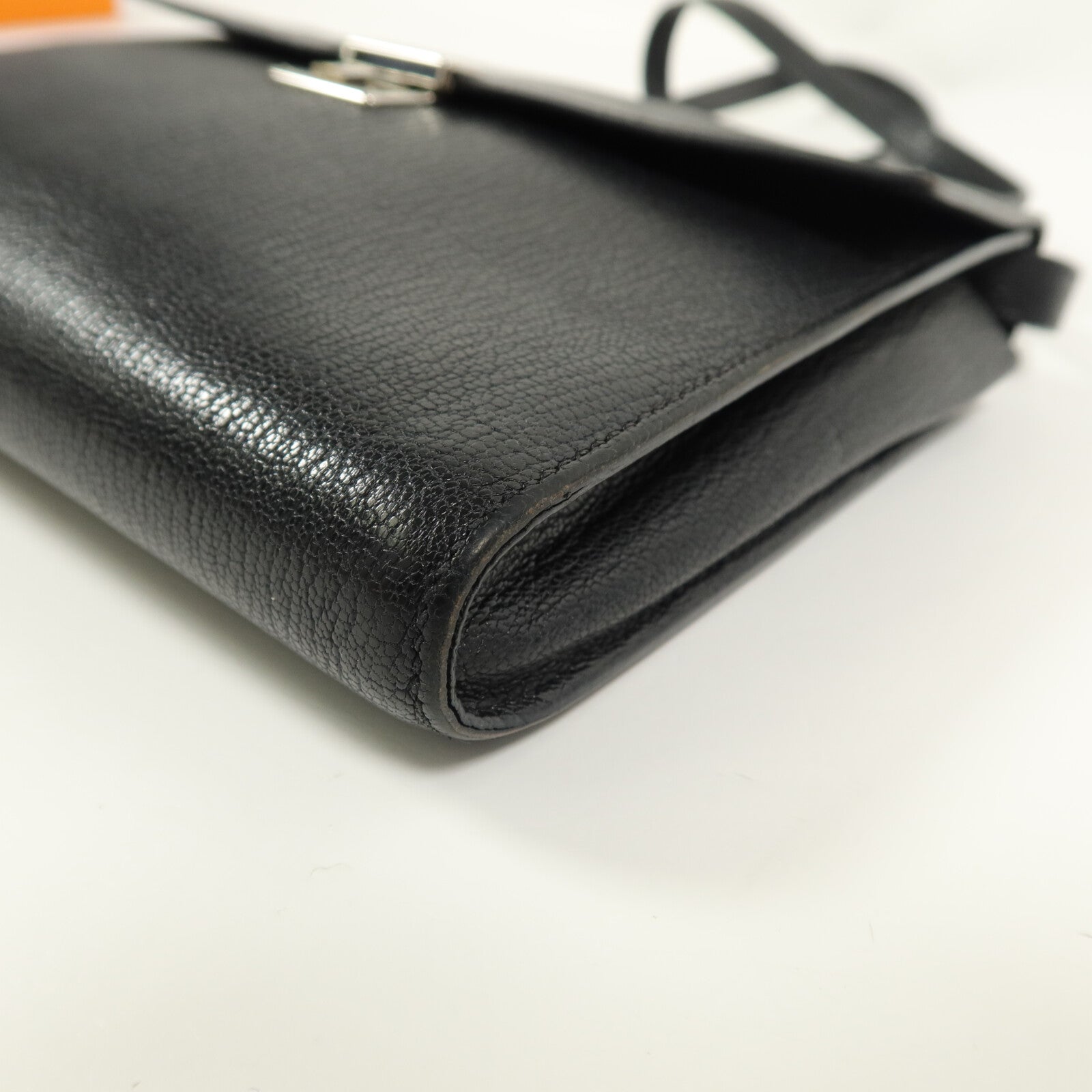 HERMES Chevre皮革Clic 16肩背袋Noir