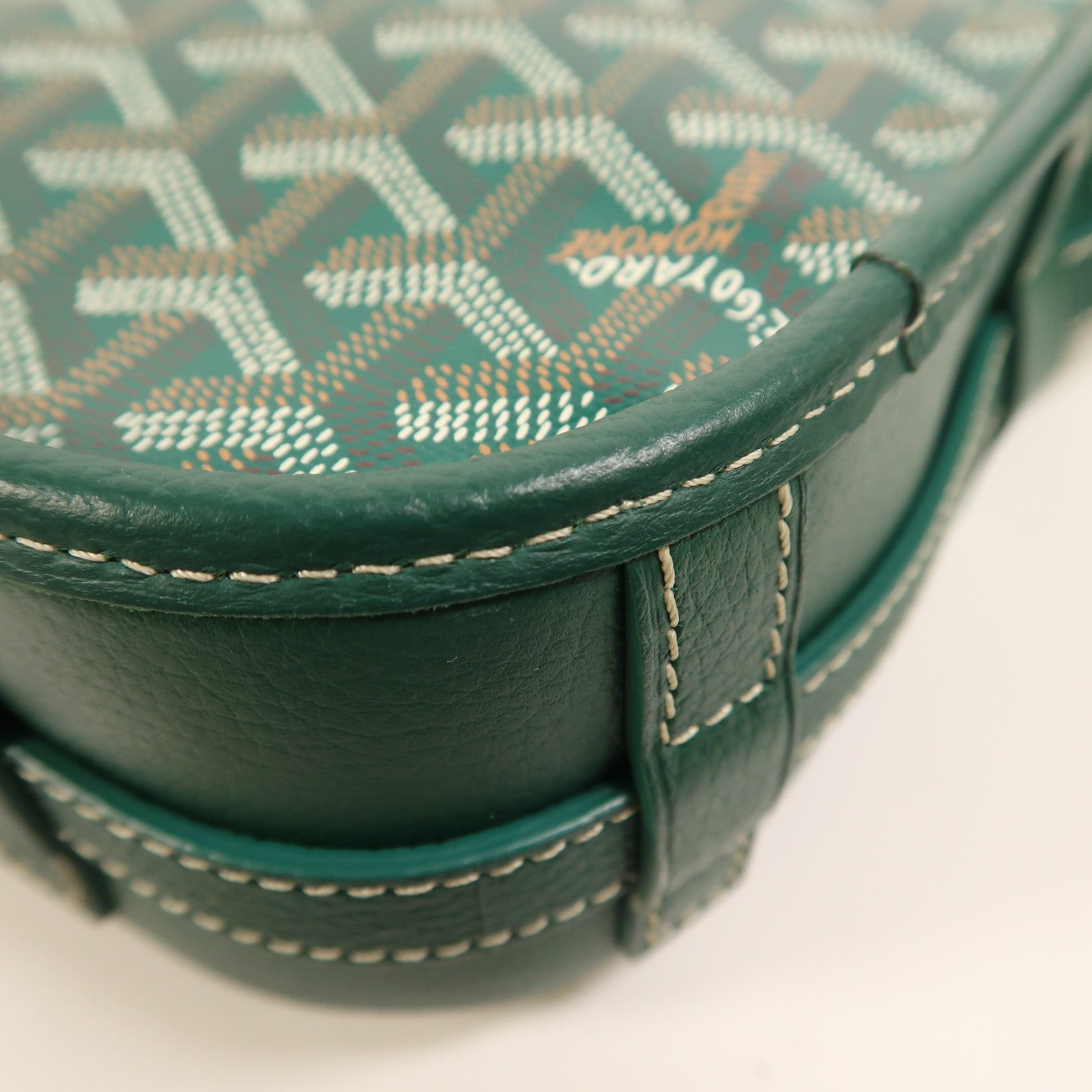 GOYARD 塗層帆布Belvedere PM銀扣肩背袋