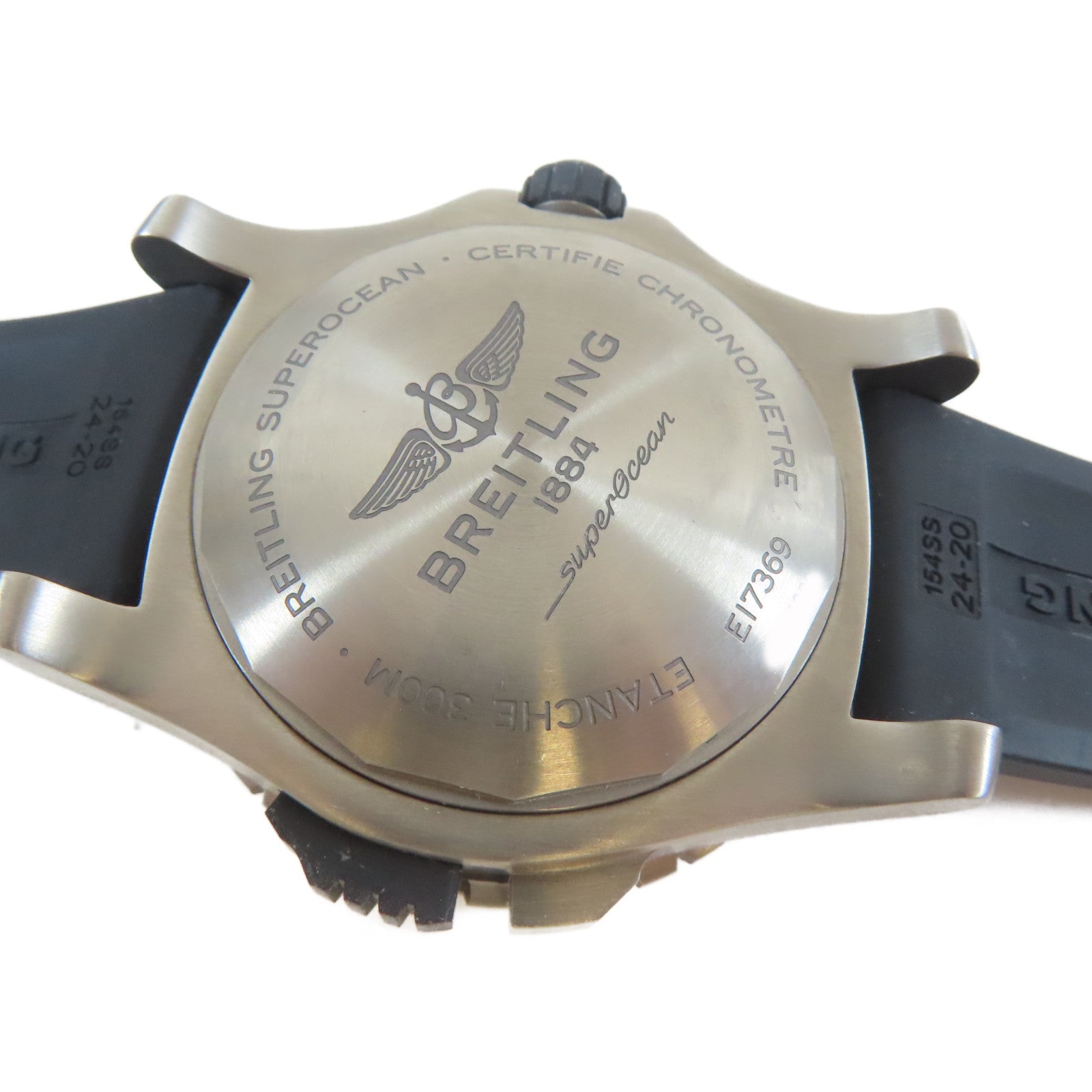 BREITLING Superocean鈦/橡膠手錶自動機芯橙色/黑色