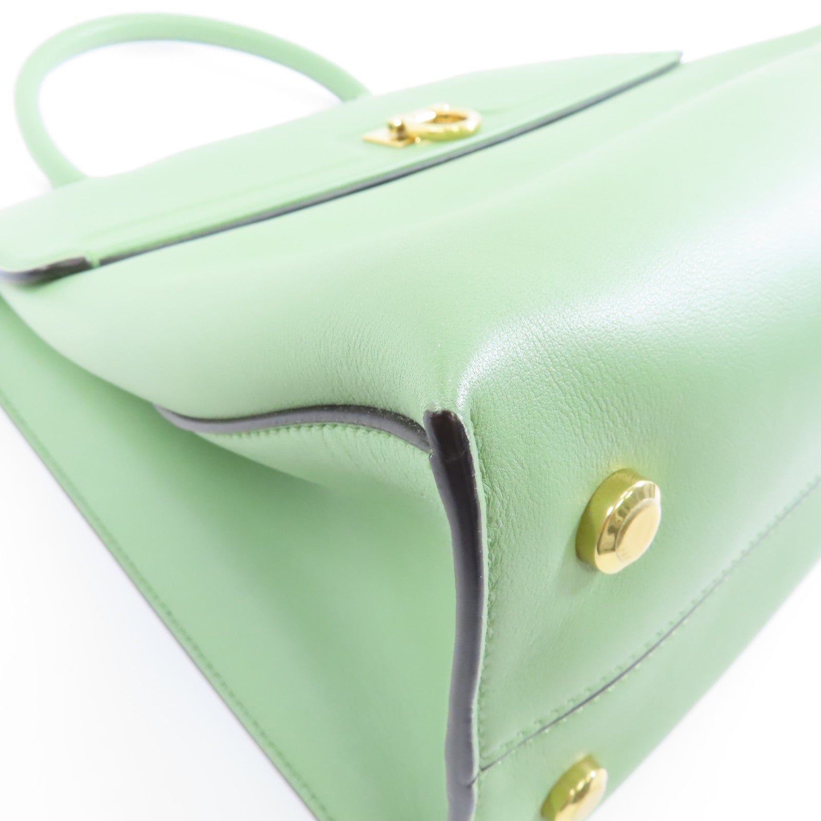 Salvatore Ferragamo 牛皮皮革2way Shoulder Bag金扣手挽肩背兩用袋綠色