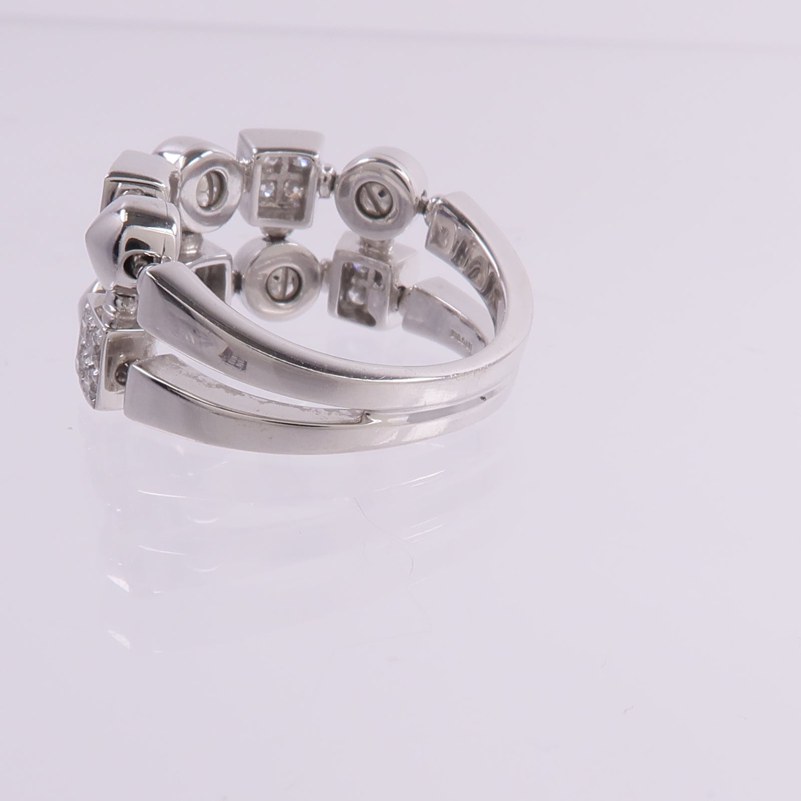 BVLGARI 18K白金Lucea Diamond Ring鑽石戒指