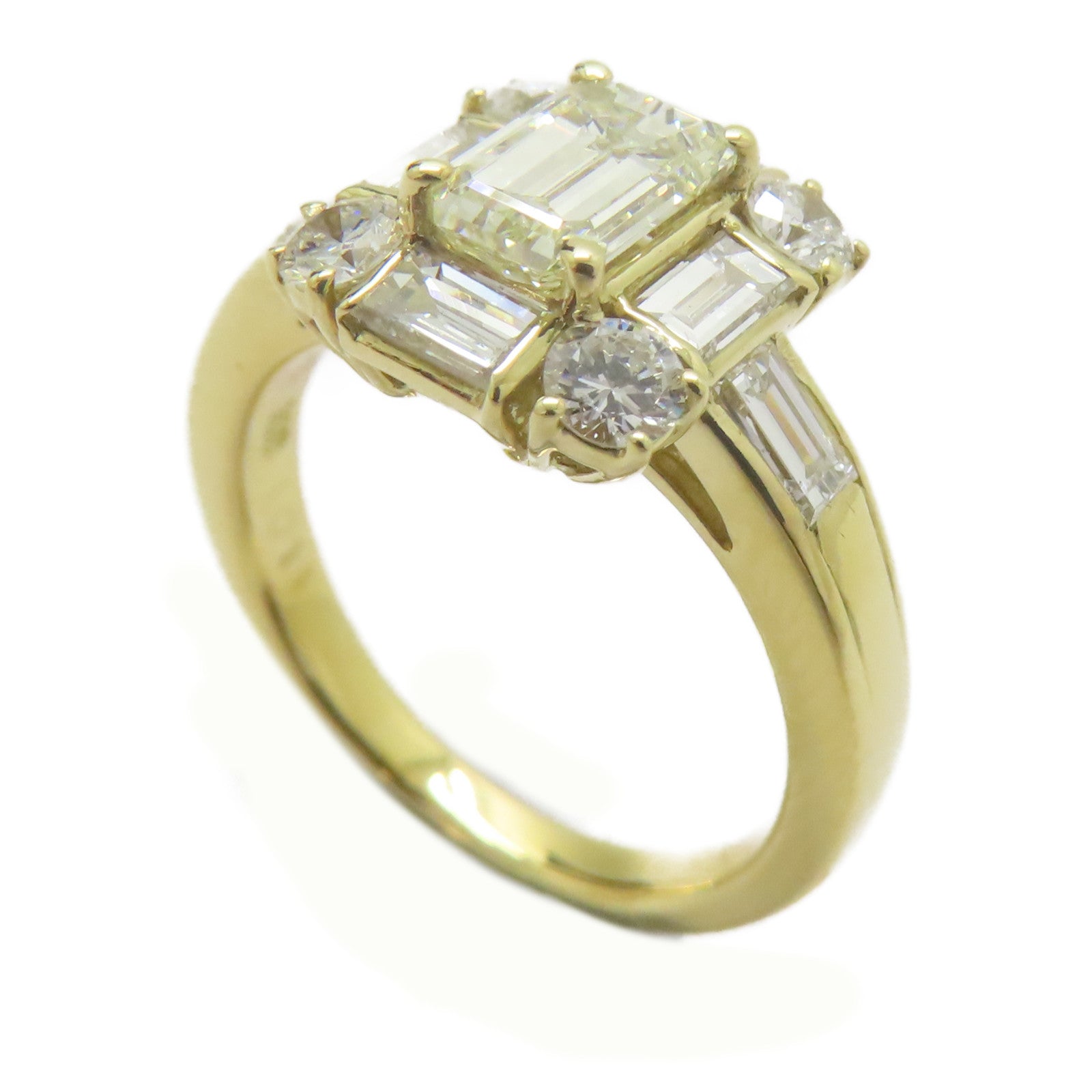 JEWELRY 18K黃金Diamond Ring 1.011ct鑽石/1.08ct鑽石戒指US#5.75