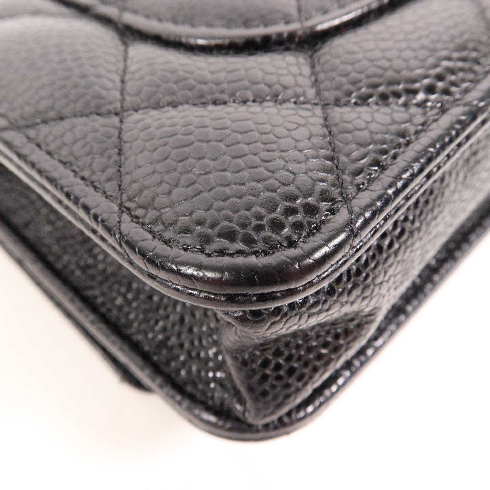 CHANEL 牛皮皮革WOC Wallet On Chain金扣鏈帶肩背袋