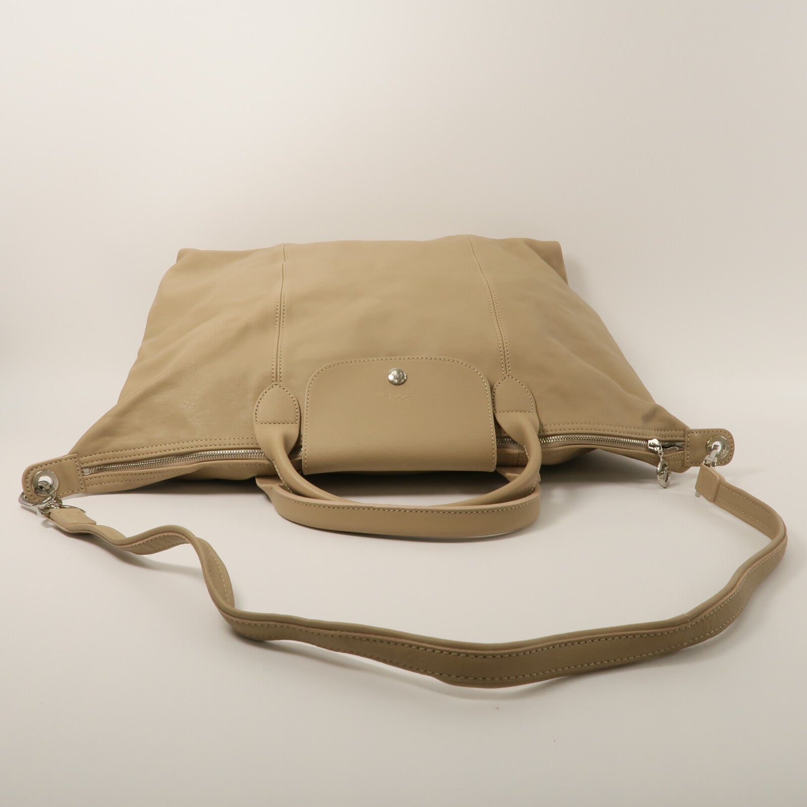 Longchamp 羊皮皮革2 Way Shoulder手挽肩背兩用袋
