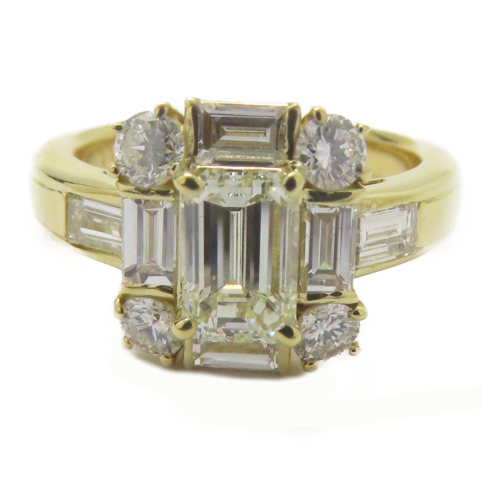 JEWELRY 18K黃金Diamond Ring 1.011ct鑽石/1.08ct鑽石戒指US#5.75