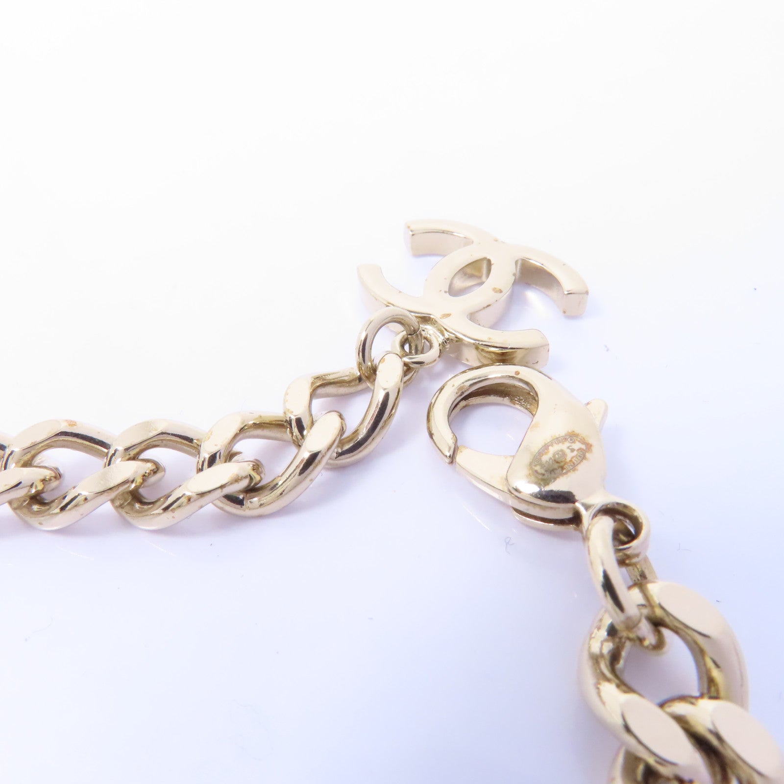 CHANEL 金屬Necklace項鍊黑色/金色