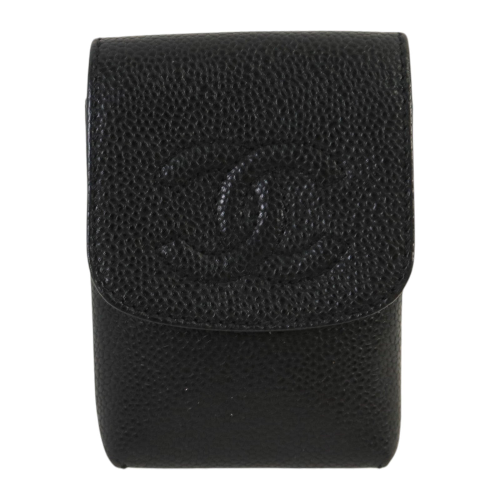 CHANEL 牛皮皮革Coco Mark Logo Cigarette Pouch金扣香煙包