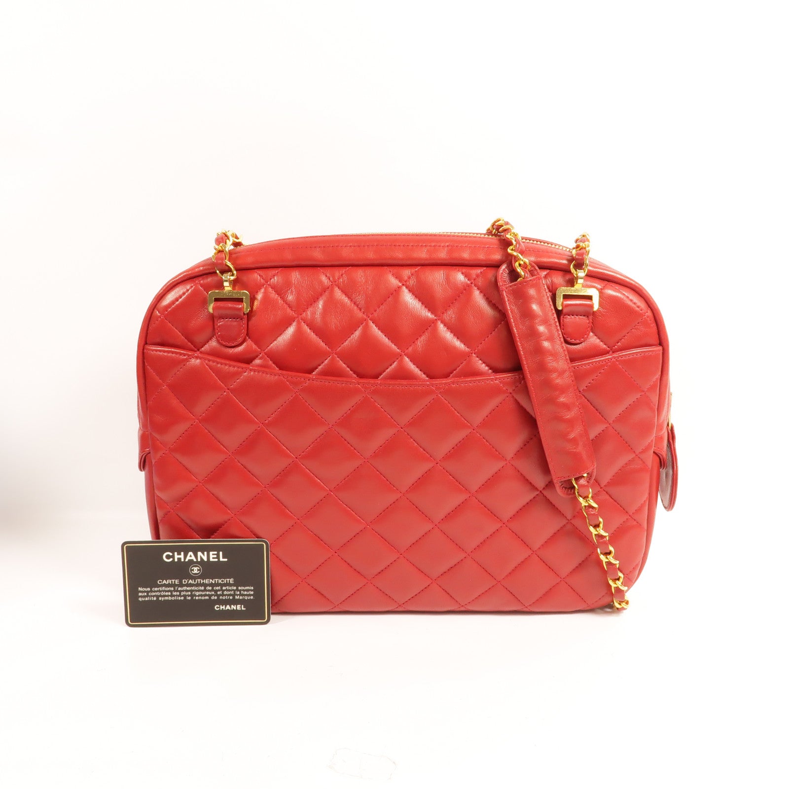 CHANEL 羊皮皮革Vintage Chain Shoulder肩背袋