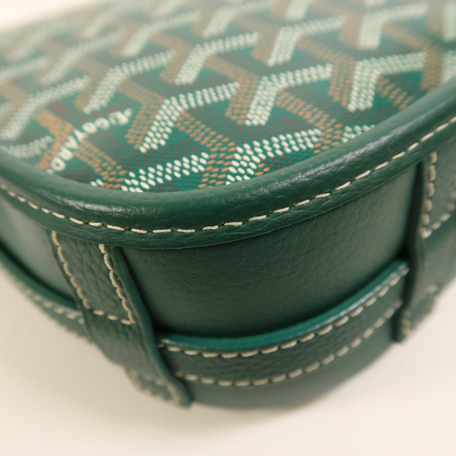 GOYARD 塗層帆布Belvedere PM銀扣肩背袋