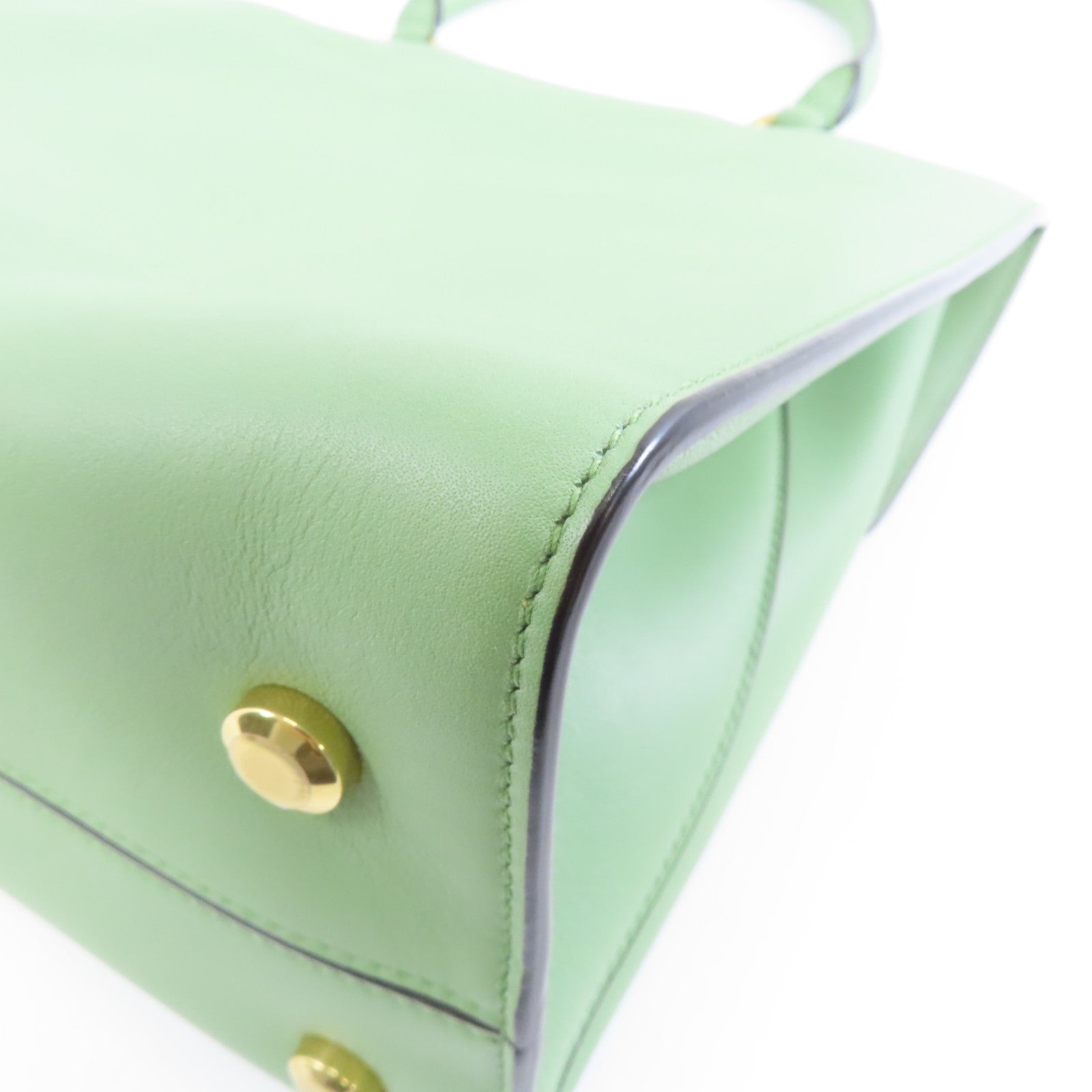 Salvatore Ferragamo 牛皮皮革2way Shoulder Bag金扣手挽肩背兩用袋綠色