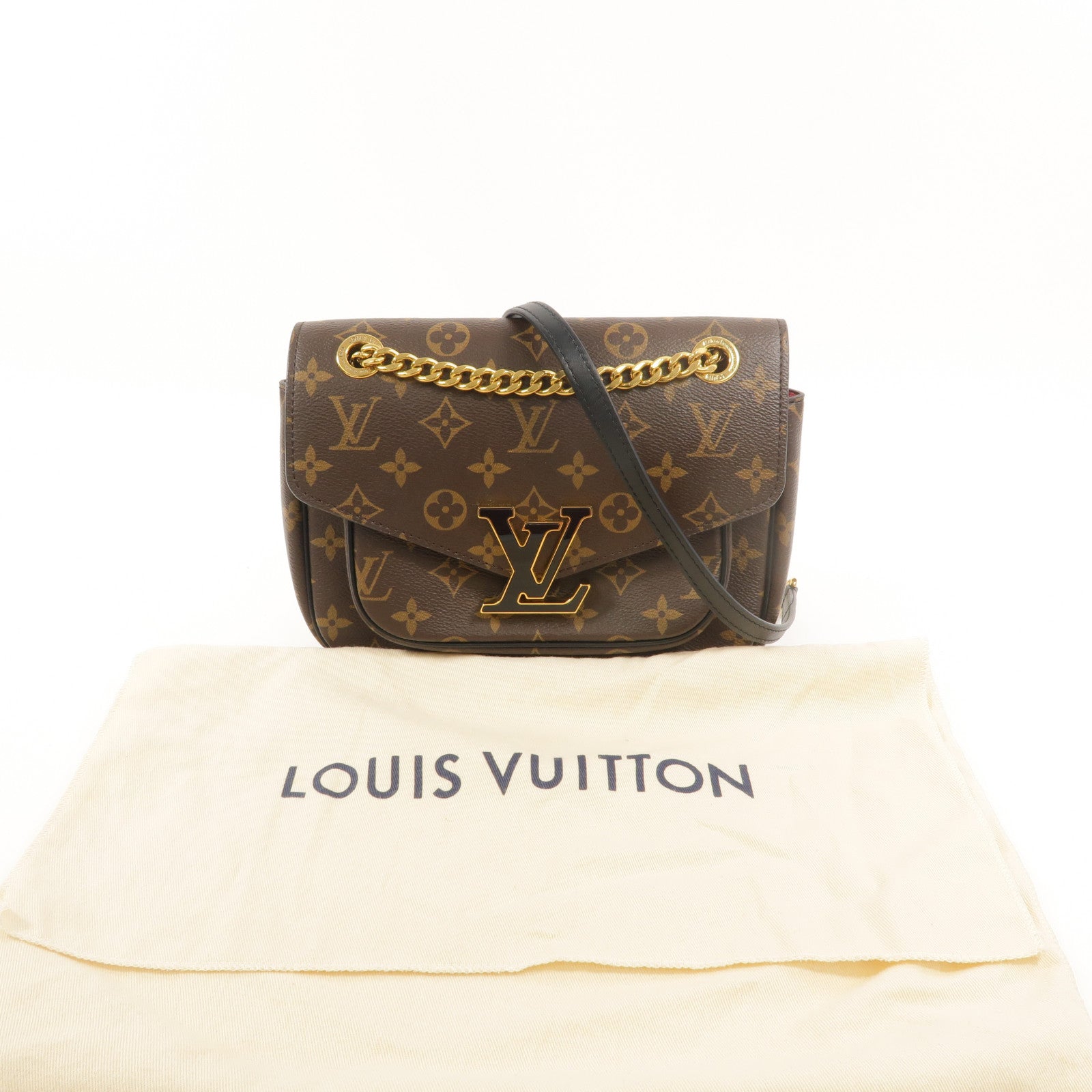 LOUIS VUITTON Monogram Passy鏈帶肩背袋
