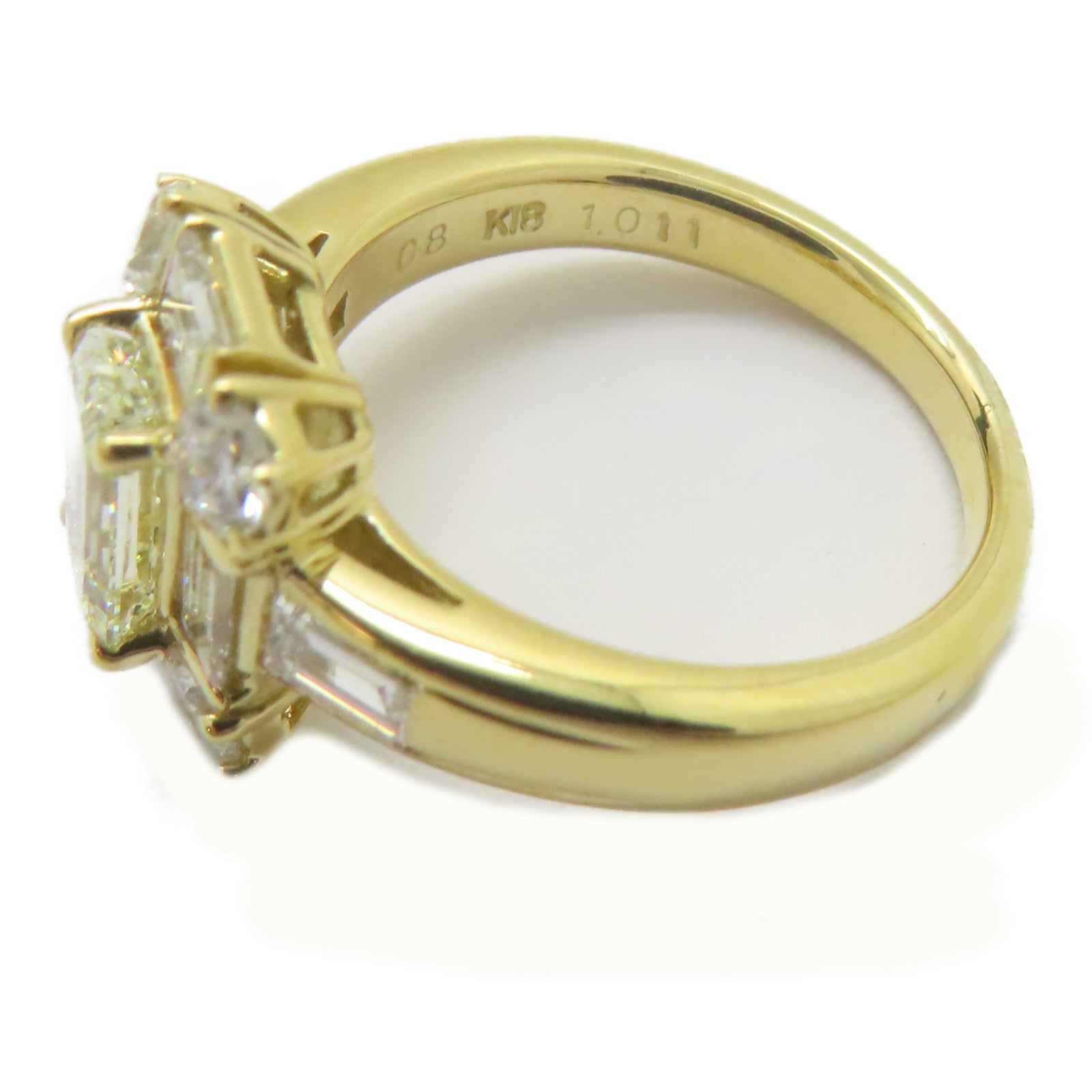 JEWELRY 18K黃金Diamond Ring 1.011ct鑽石/1.08ct鑽石戒指US#5.75