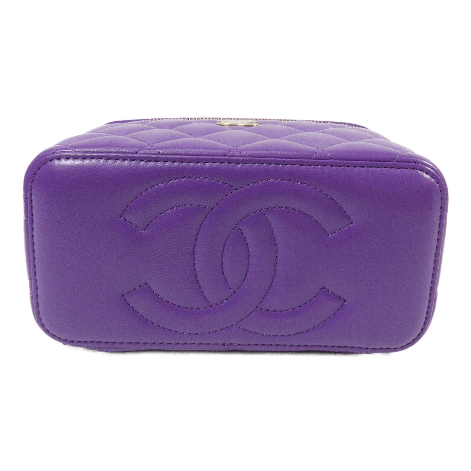 CHANEL 羊皮皮革Top Handle Vanity Case鏈帶手挽肩背兩用袋