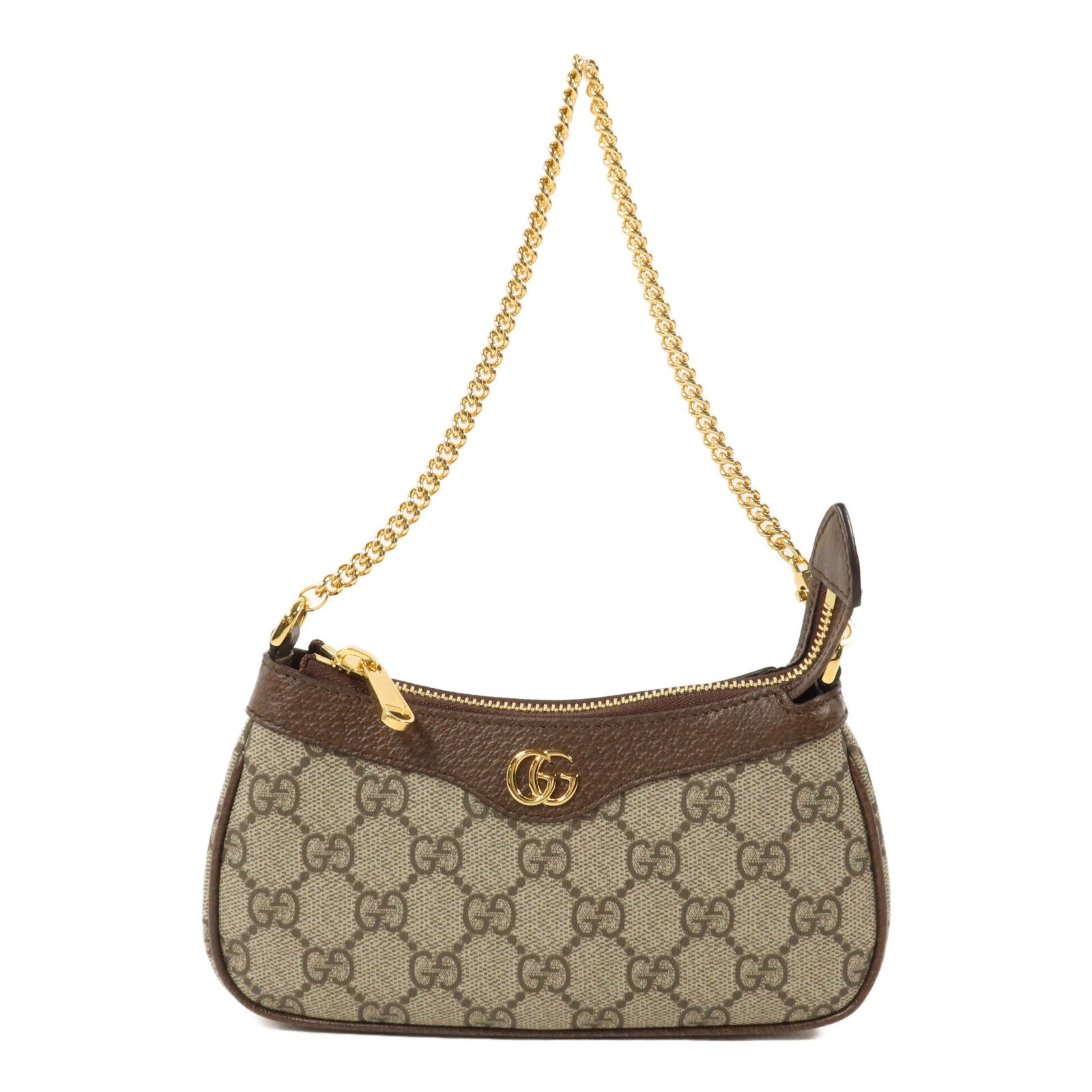 GUCCI 塗層帆布Ophidia GG Mini Bag鏈帶手挽袋