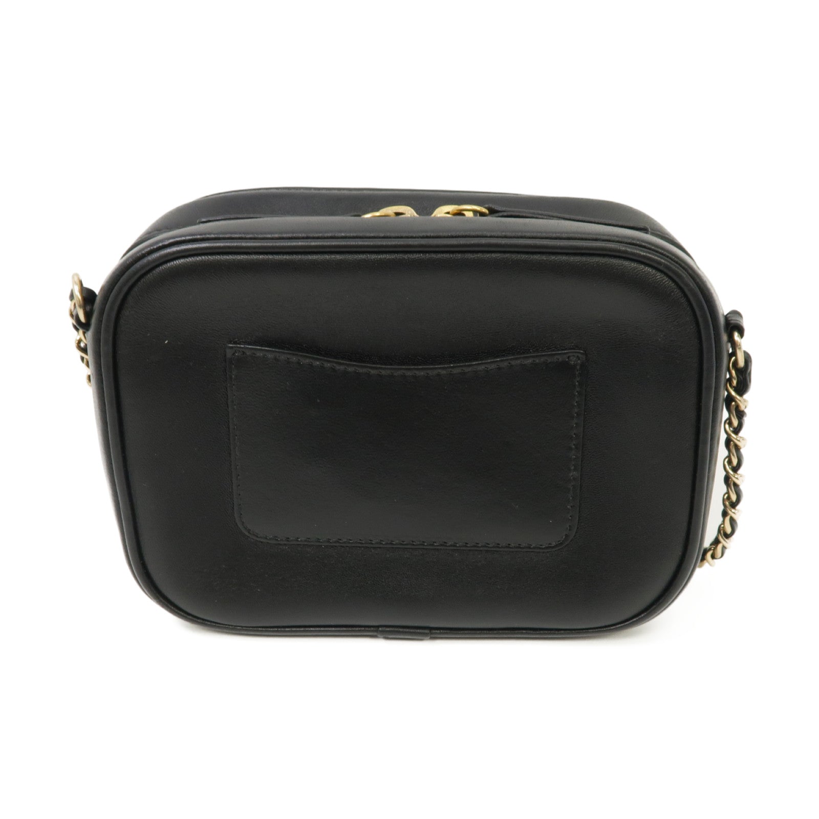 CHANEL 【激減優惠】羊皮皮革Coco Mark Mania Camera Case Chain Shoulder Bag金扣鏈帶肩背袋黑色