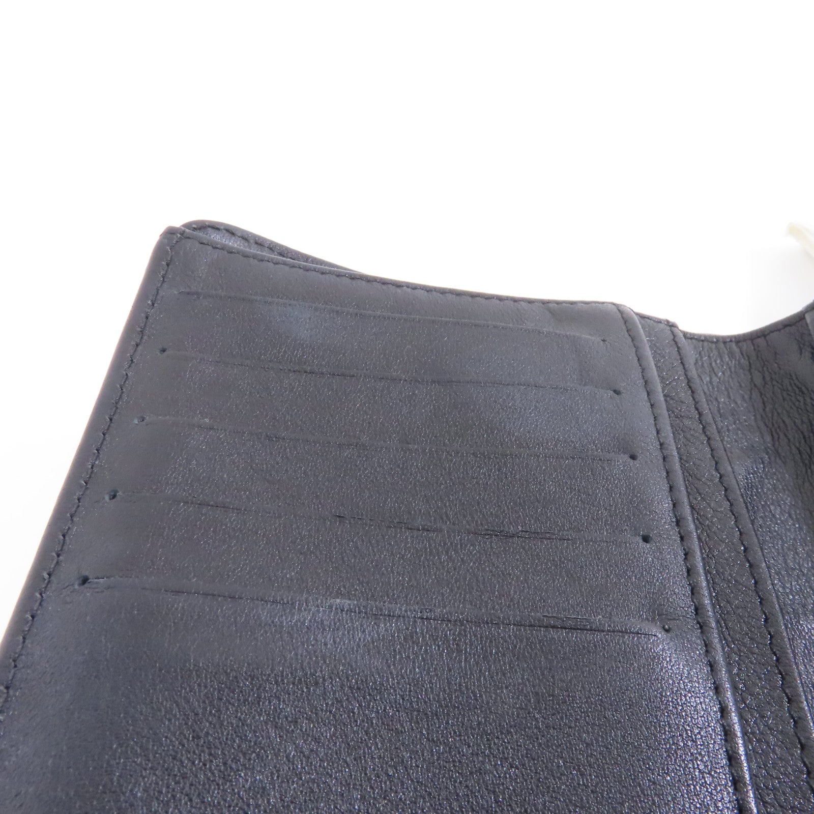 CHANEL 牛皮皮革Wallet銀扣錢包黑色