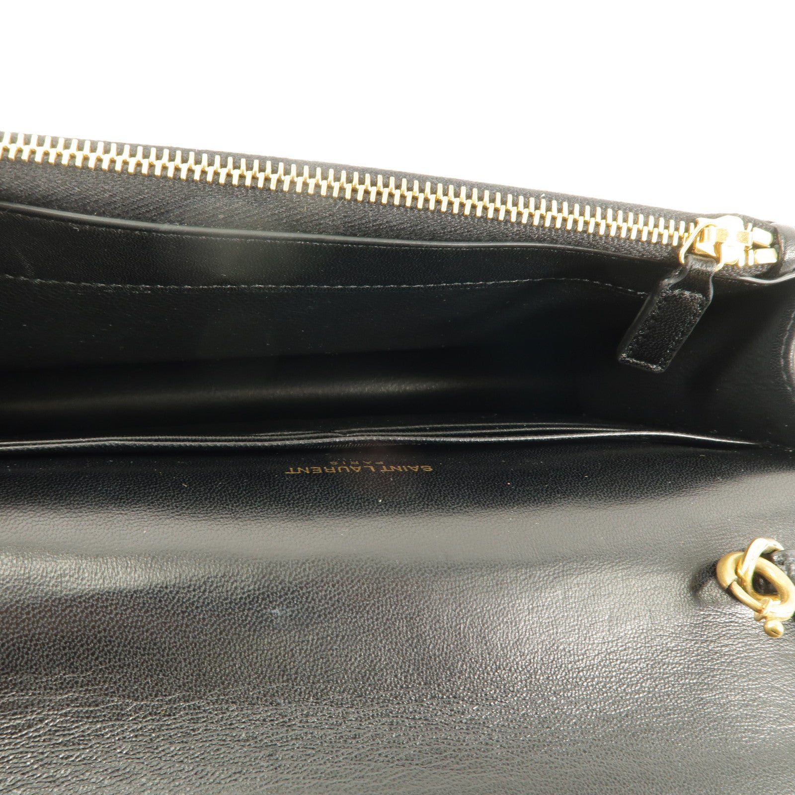 SAINT LAURENT 天鵝絨Crossbody Shoulder Bag鏈帶肩背袋