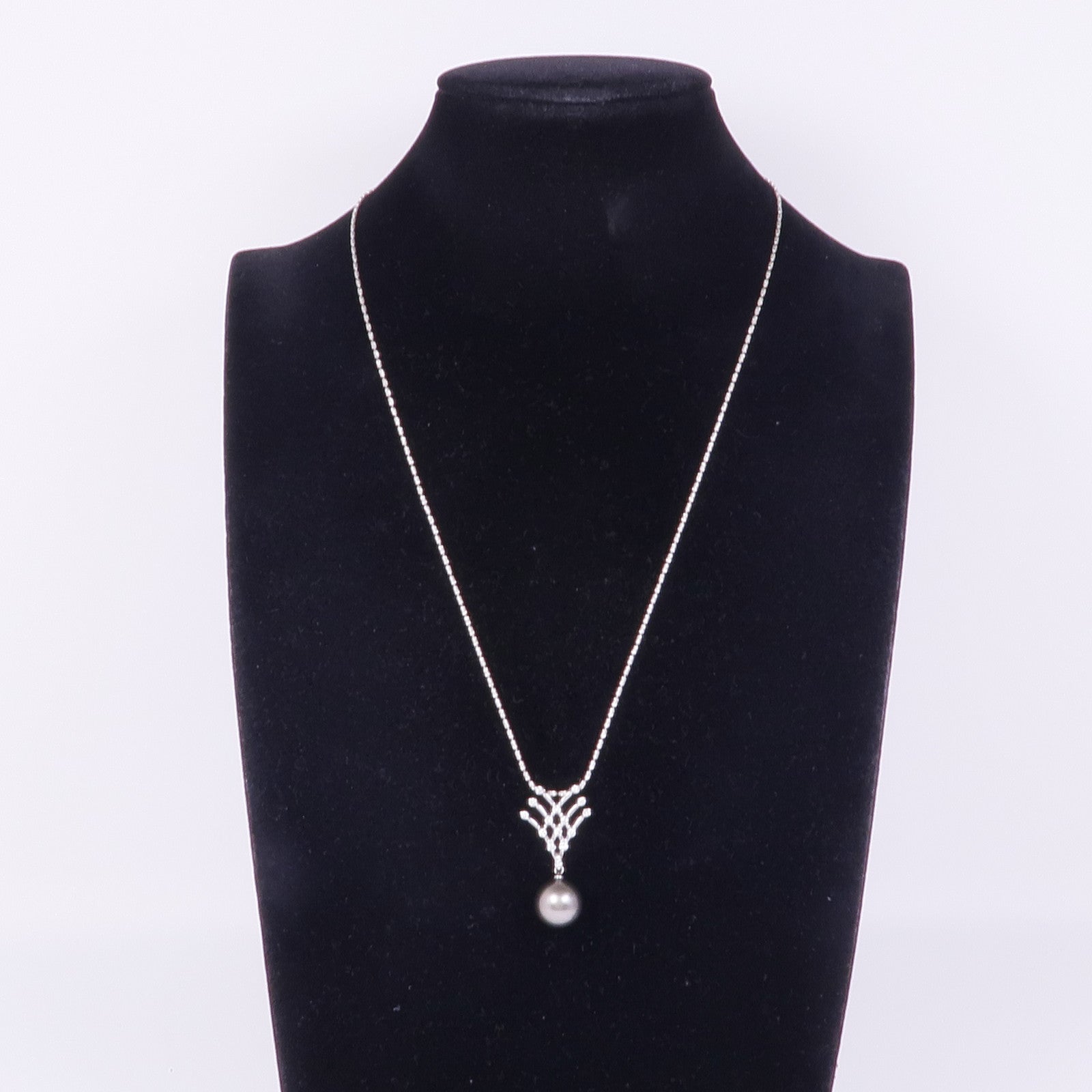 JEWELRY 18K白金Tahitian Pearl Diamond Necklace珍珠/鑽石項鍊