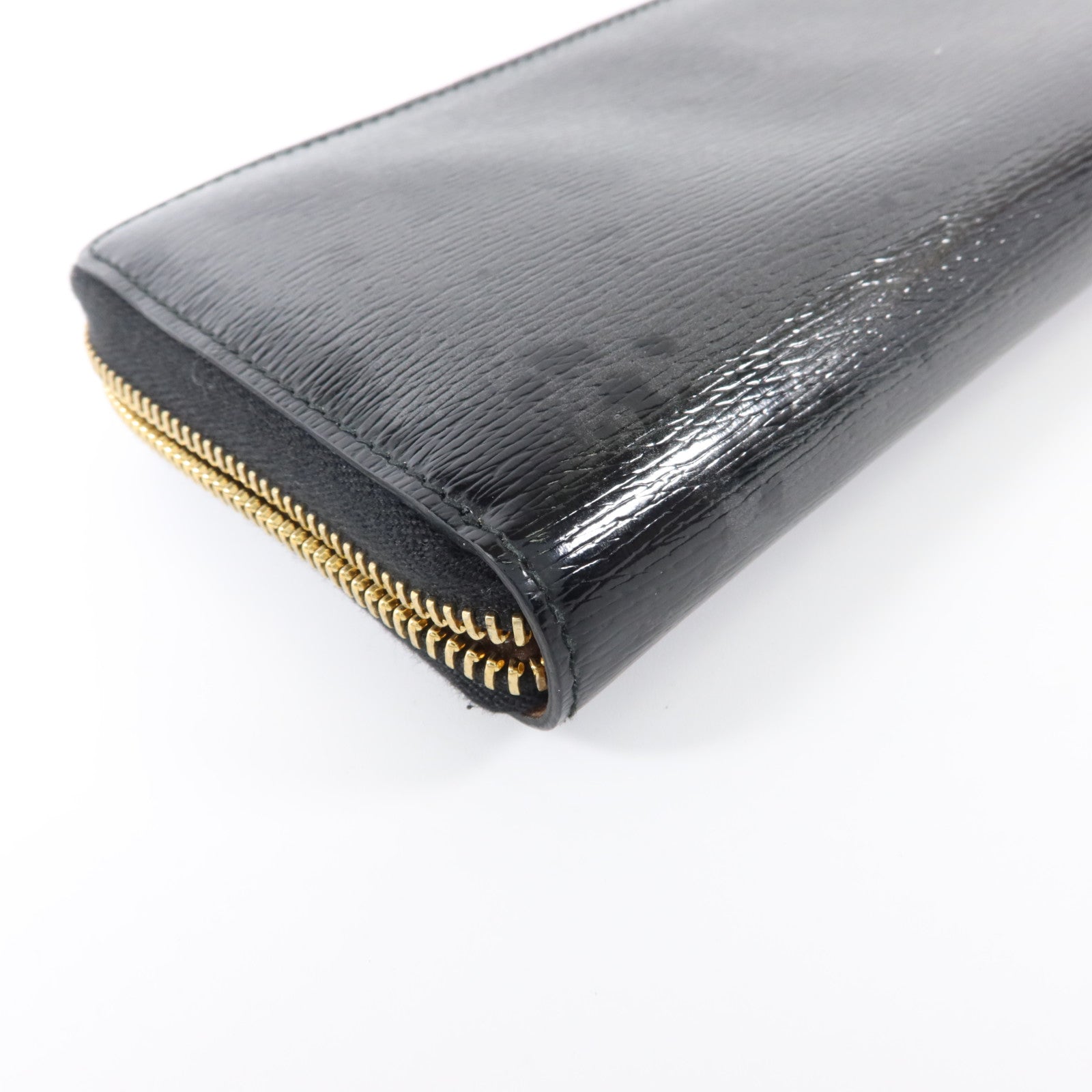 GUCCI 漆皮皮革Lovely Line Zip-Around Long Wallet金扣長錢包