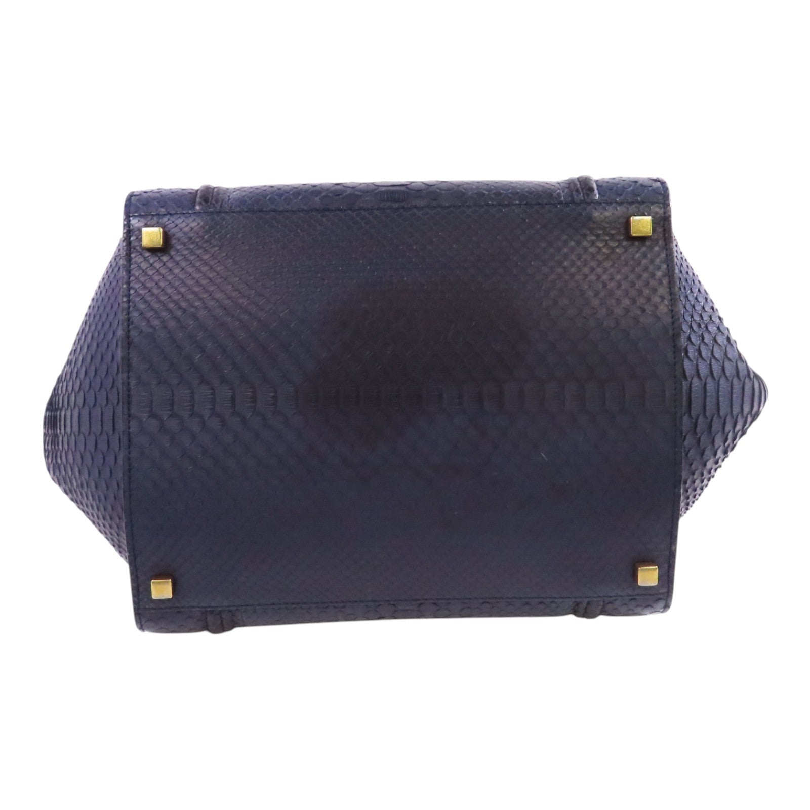 CELINE 蛇皮皮革Luggage Phantom Hand Bag金扣手挽袋