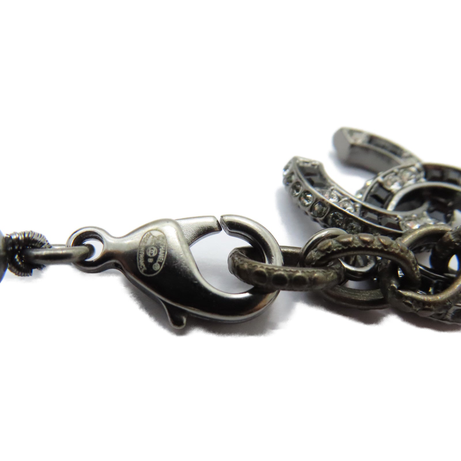 CHANEL PVC Bracelet手鏈黑色/銀色