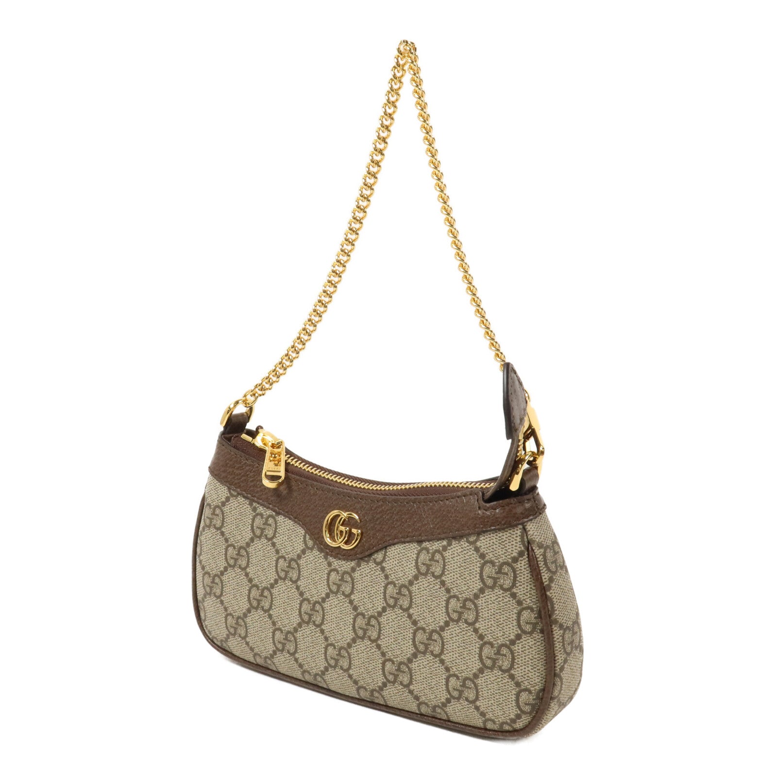 GUCCI 塗層帆布Ophidia GG Mini Bag鏈帶手挽袋