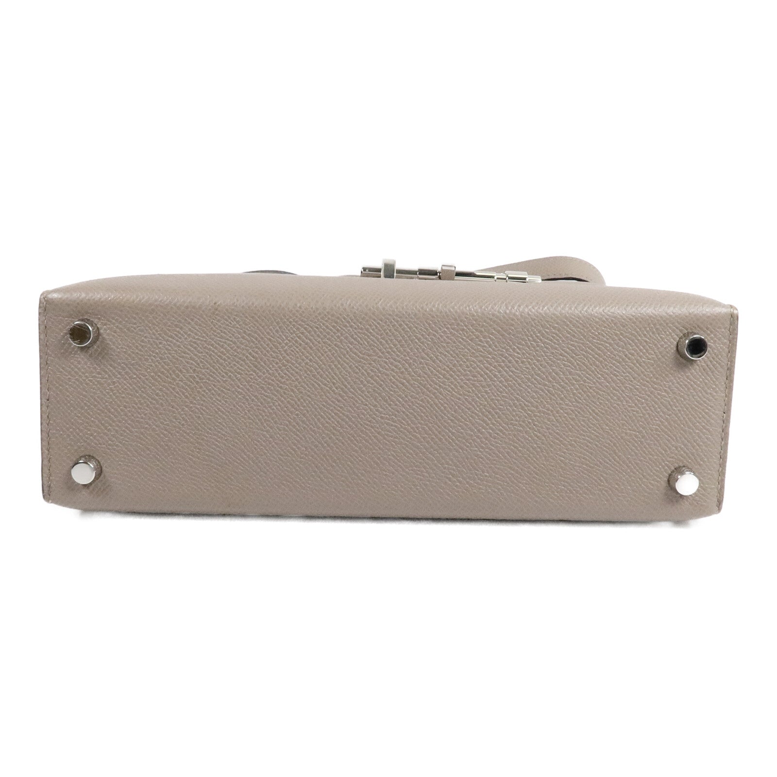 HERMES Epsom皮革Verrou 23肩背袋Gris Asphalte