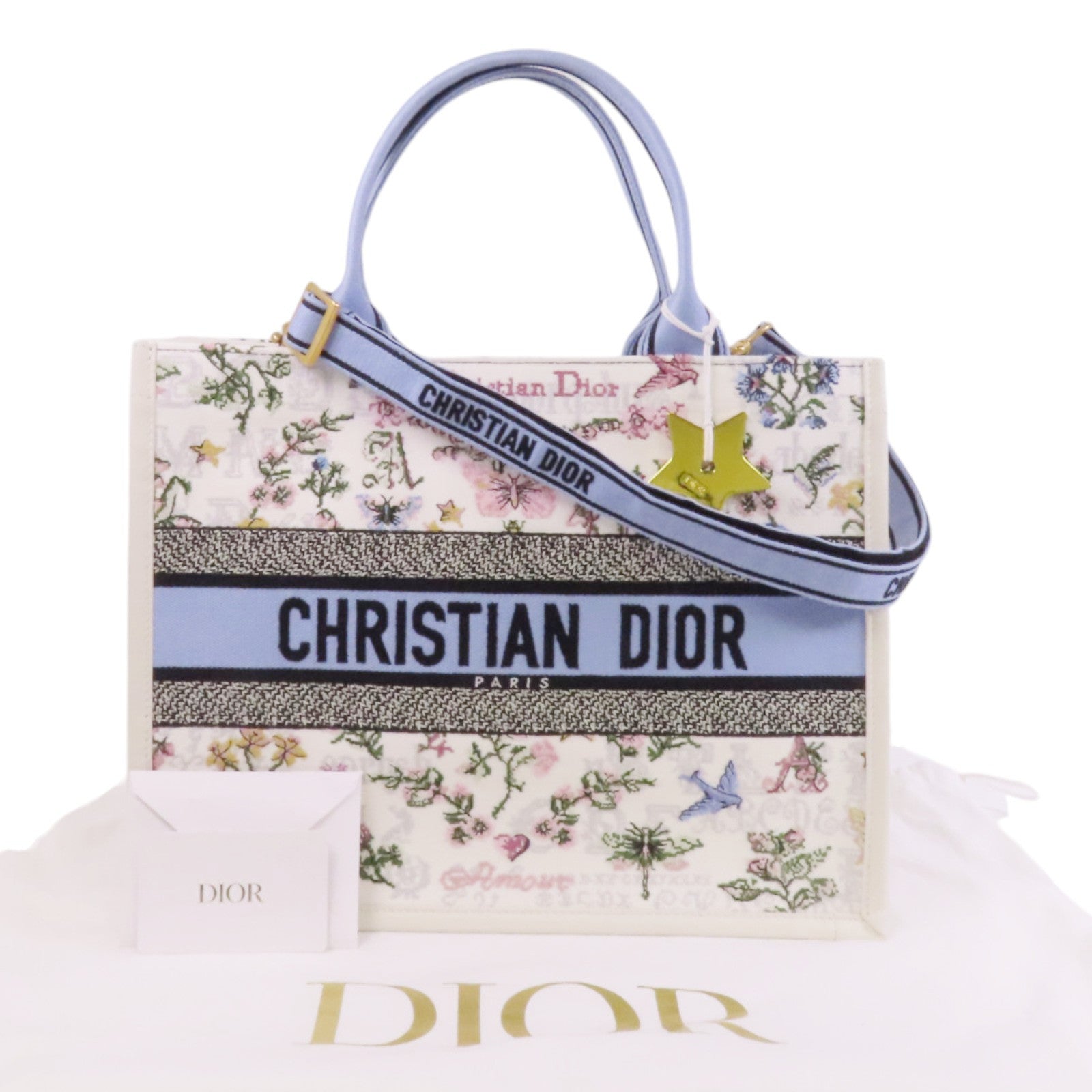 Dior 帆布Book Tote Bag金扣手挽肩背兩用袋