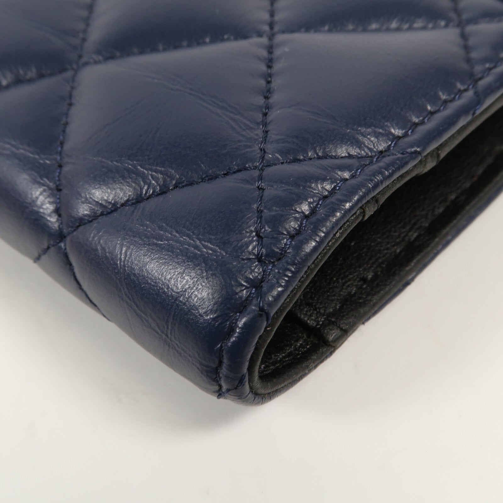 CHANEL 牛皮皮革Long Wallet金扣長錢包