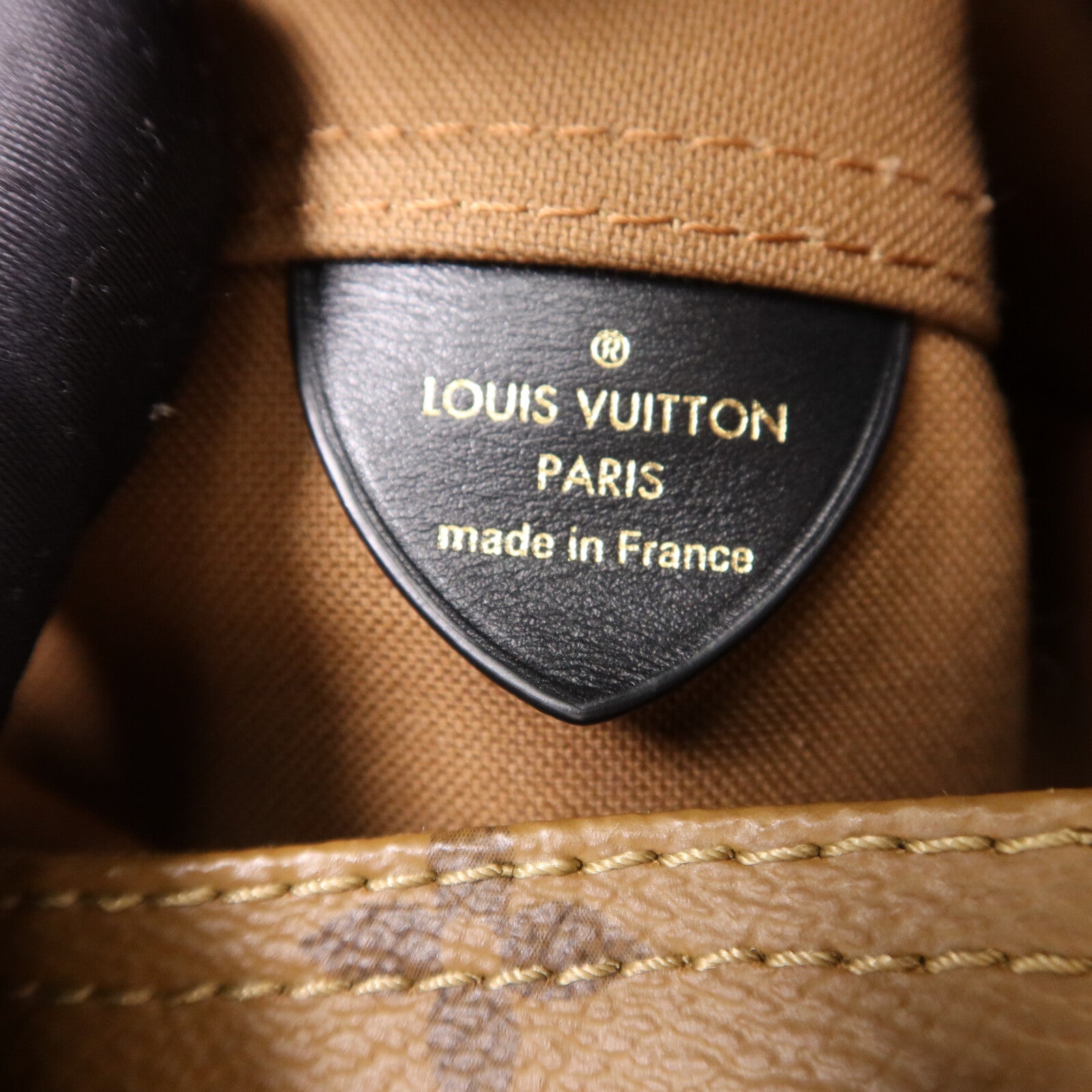 LOUIS VUITTON Monogram Reverse Atlantis BB金扣手挽肩背兩用袋