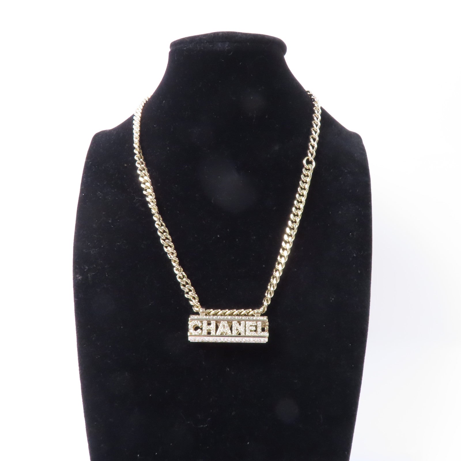 CHANEL 【激減優惠】金屬Necklace項鍊金色/透明