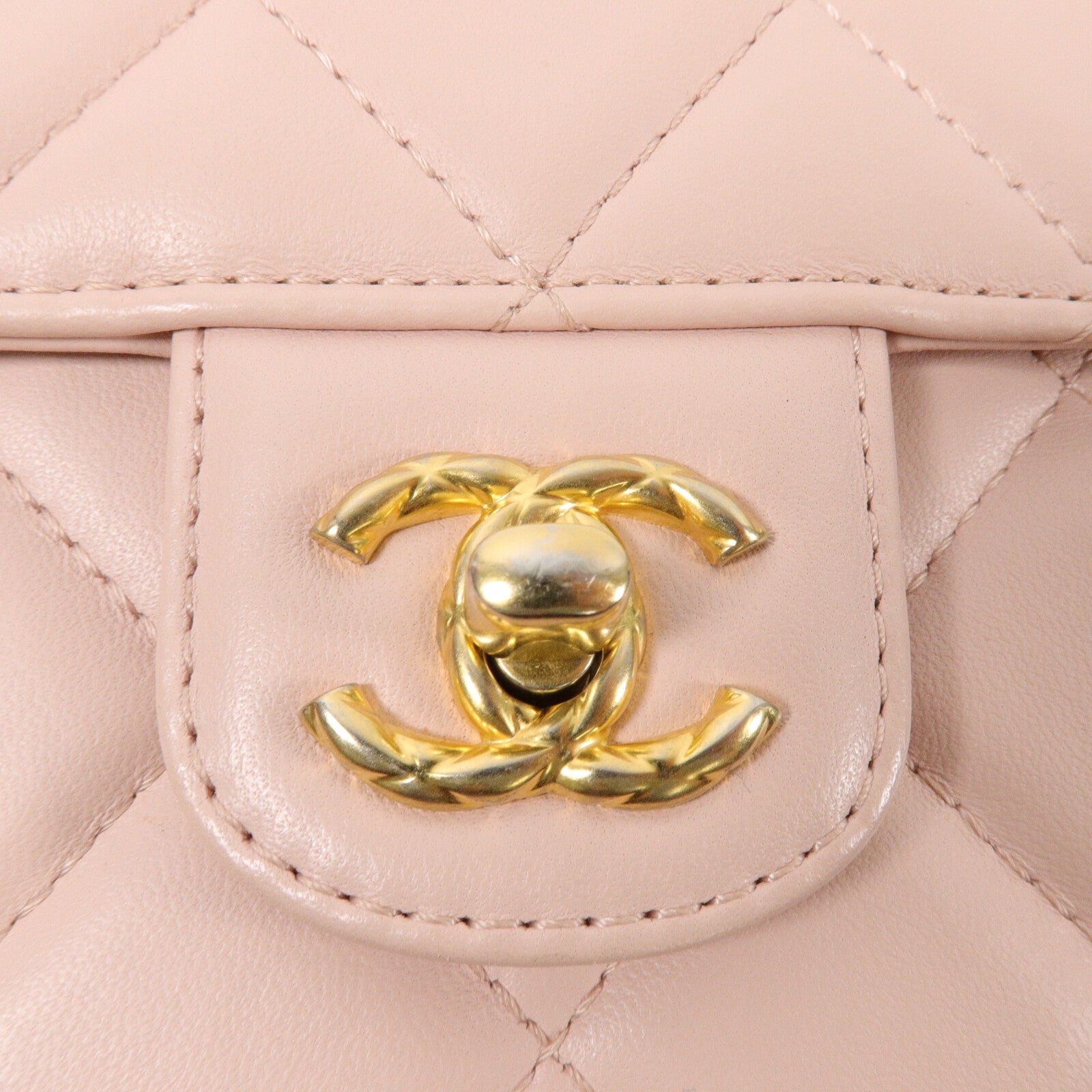 CHANEL 羊皮皮革Crush Top Handle鏈帶手挽肩背兩用袋