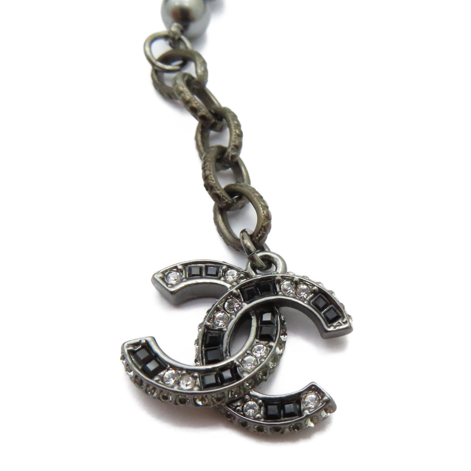 CHANEL PVC Bracelet手鏈黑色/銀色