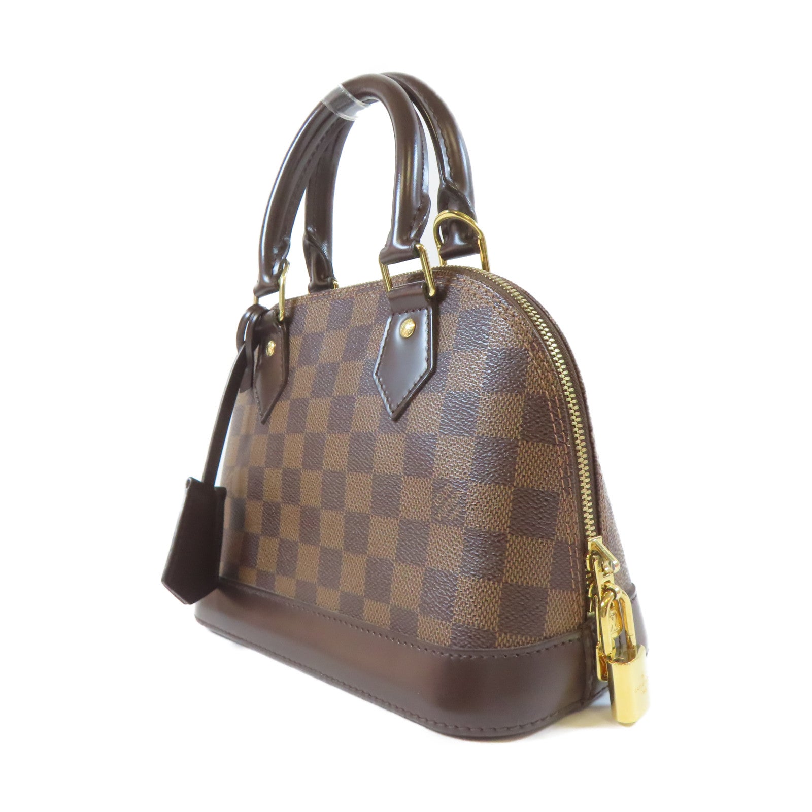 LOUIS VUITTON Damier Alma金扣手挽肩背兩用袋啡色