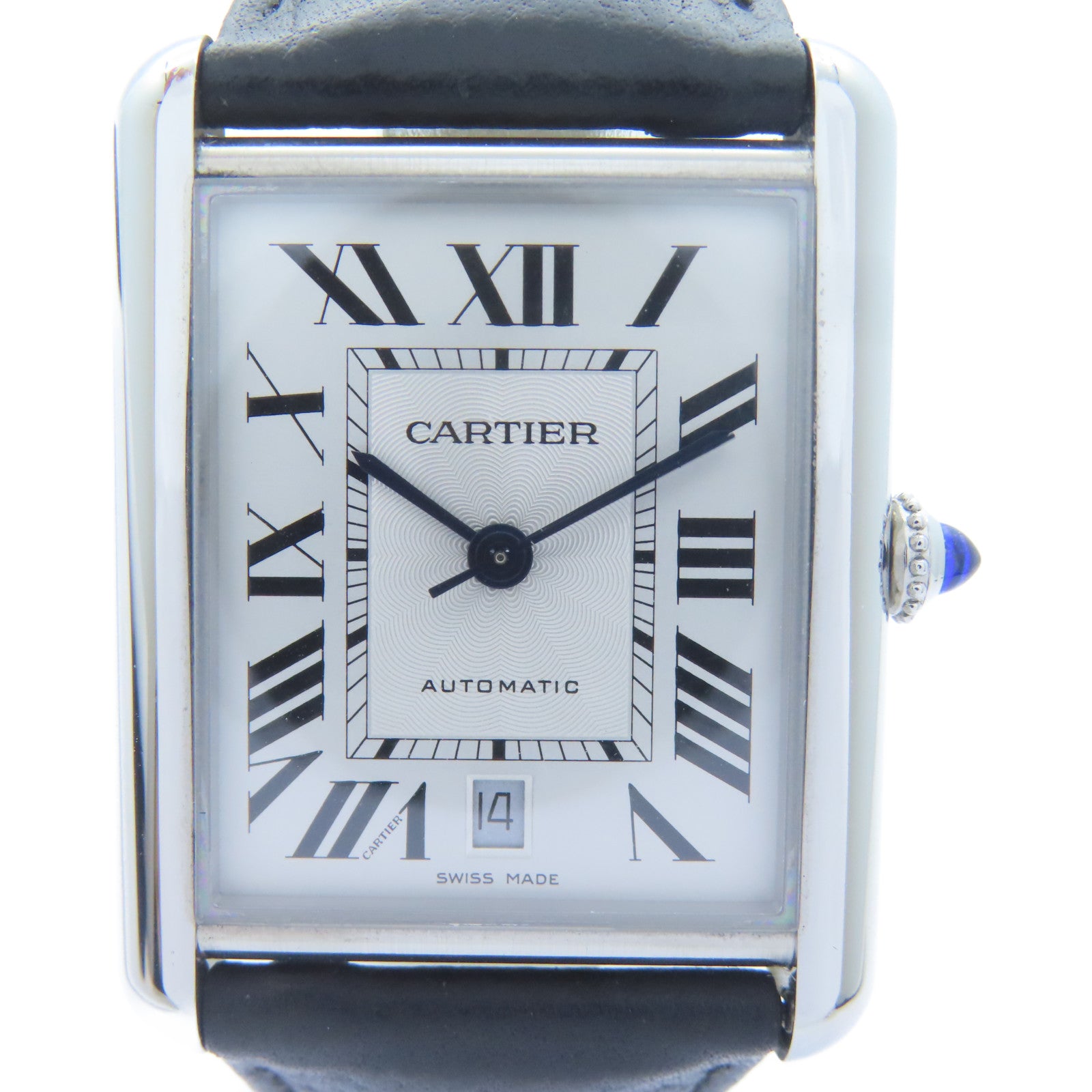 CARTIER Must Tank不鏽鋼手錶自動機芯白色