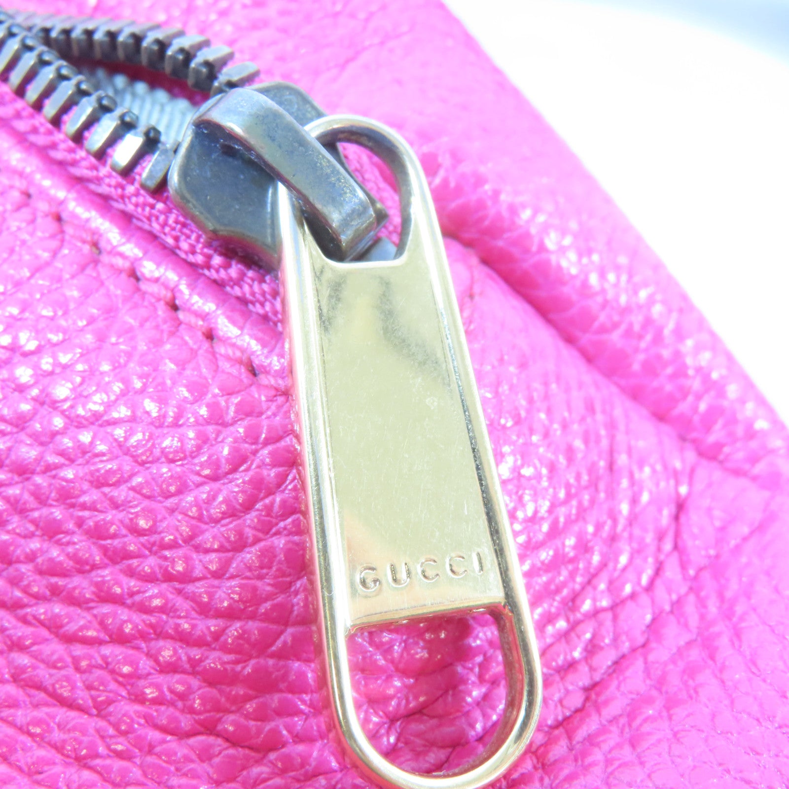 GUCCI 【激減優惠】皮革Waist Bag金扣腰包粉紅色