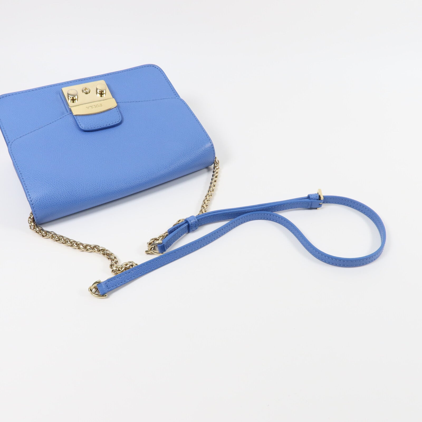 Furla 牛皮皮革Shoulder Bag鏈帶肩背袋