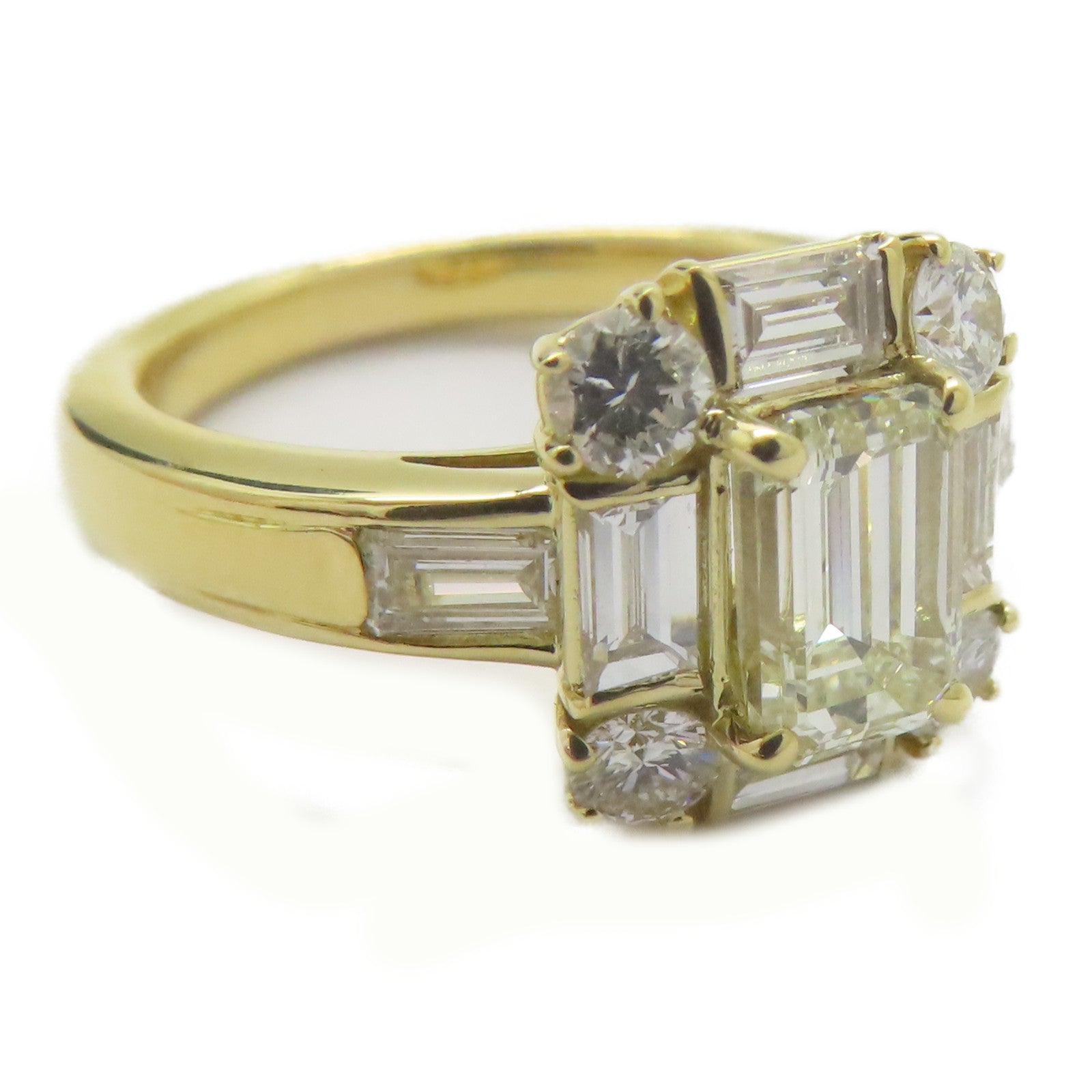 JEWELRY 18K黃金Diamond Ring 1.011ct鑽石/1.08ct鑽石戒指US#5.75