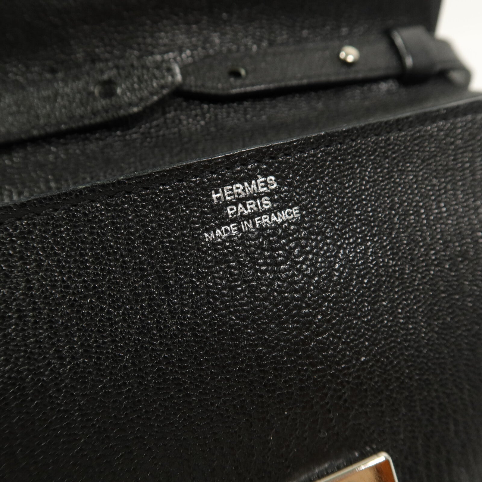 HERMES Chevre皮革Clic 16肩背袋Noir
