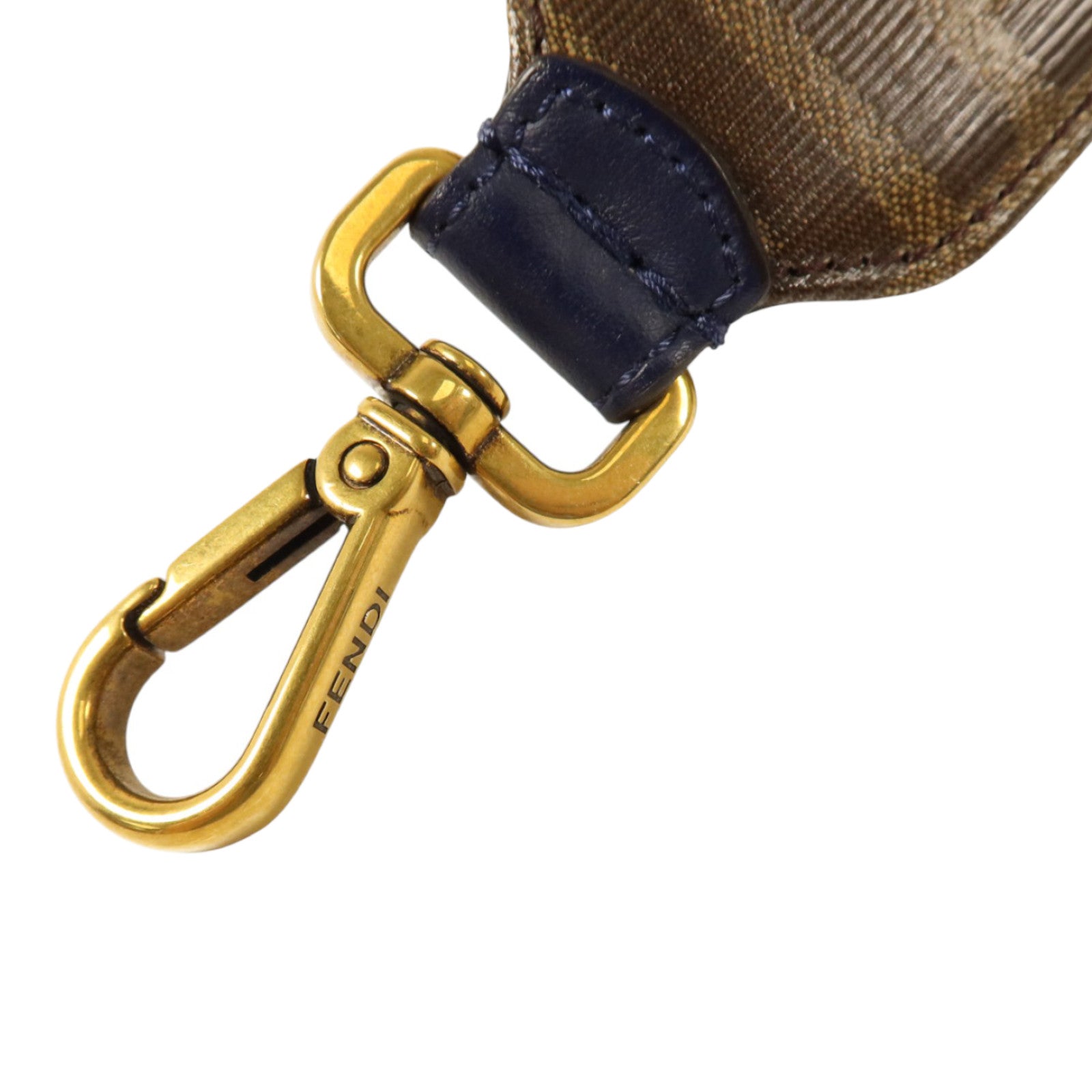 FENDI 漆皮皮革/牛皮皮革Mania Strap You FF Strap金扣肩帶