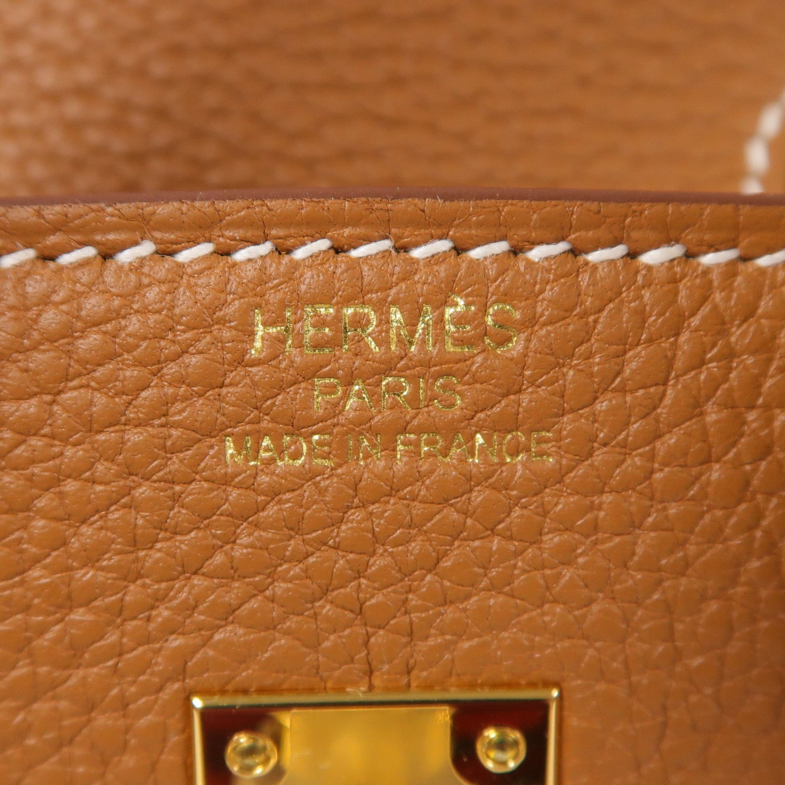 HERMES Togo皮革Birkin 25金扣手挽袋Gold