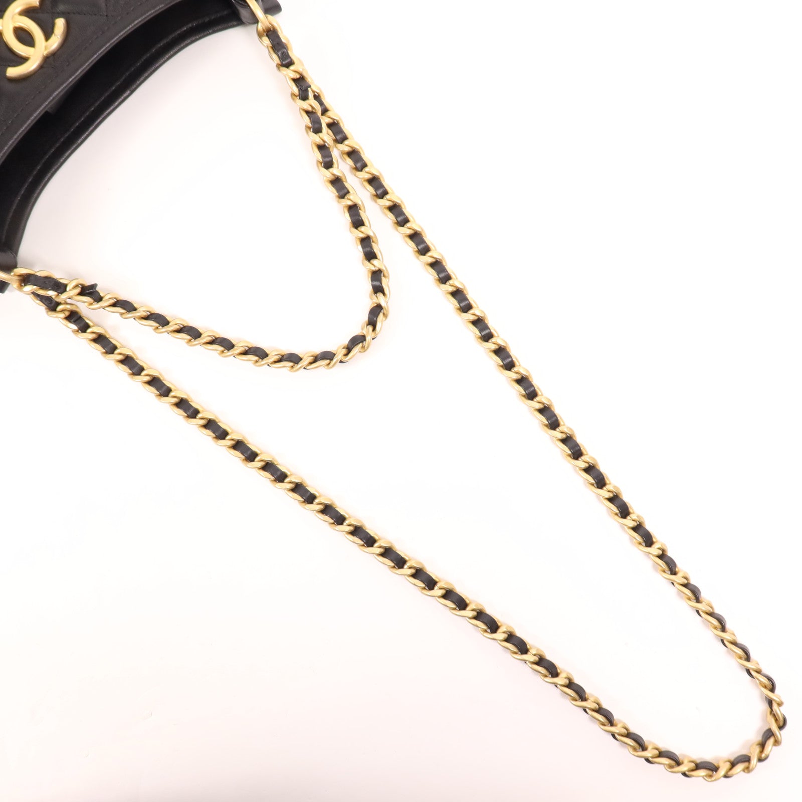 CHANEL 牛皮皮革24S Hobo金扣手挽肩背兩用袋