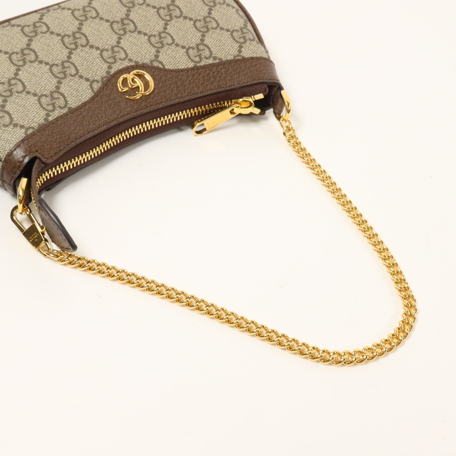 GUCCI 塗層帆布Ophidia GG Mini Bag鏈帶手挽袋