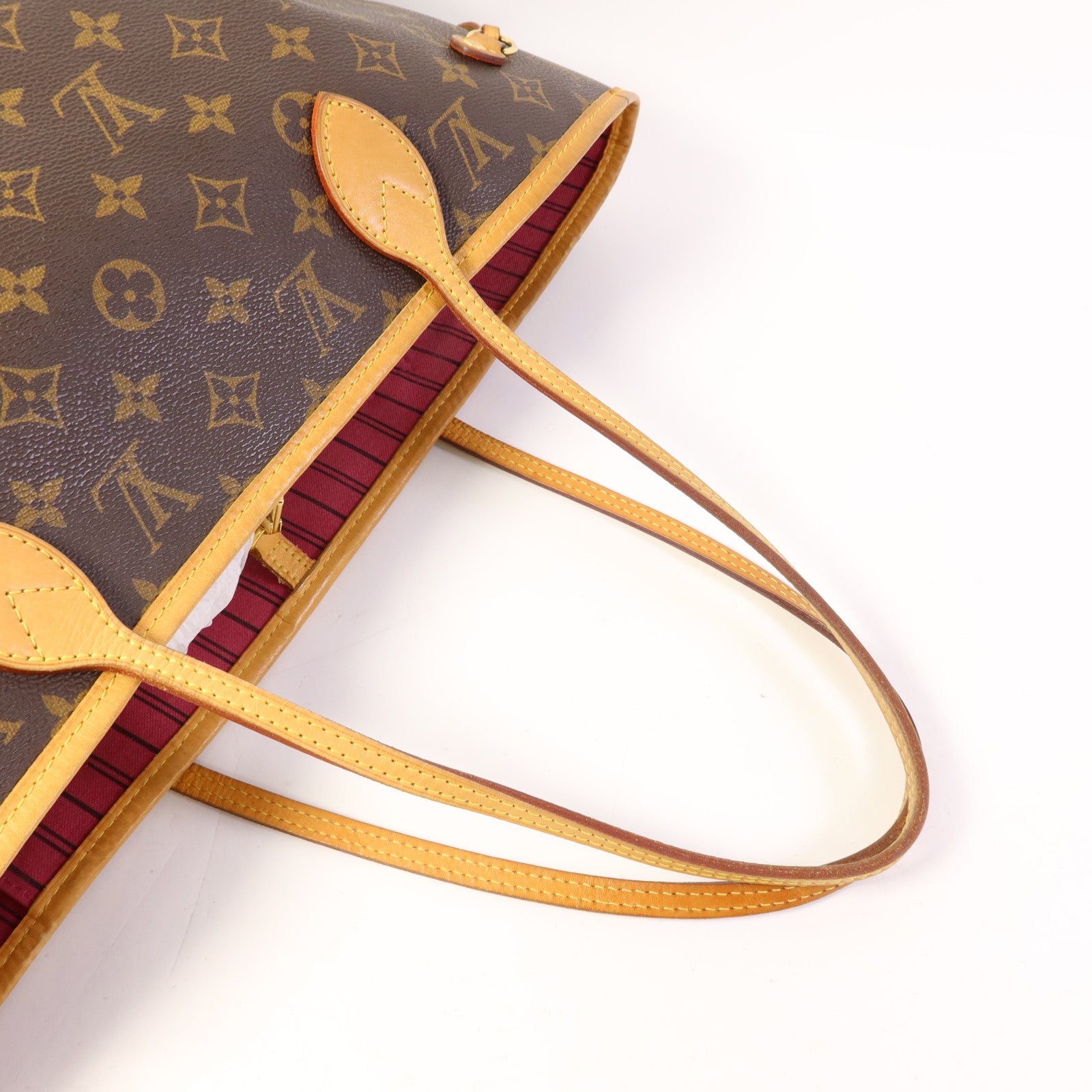 LOUIS VUITTON Monogram Neverfull MM金扣手挽袋