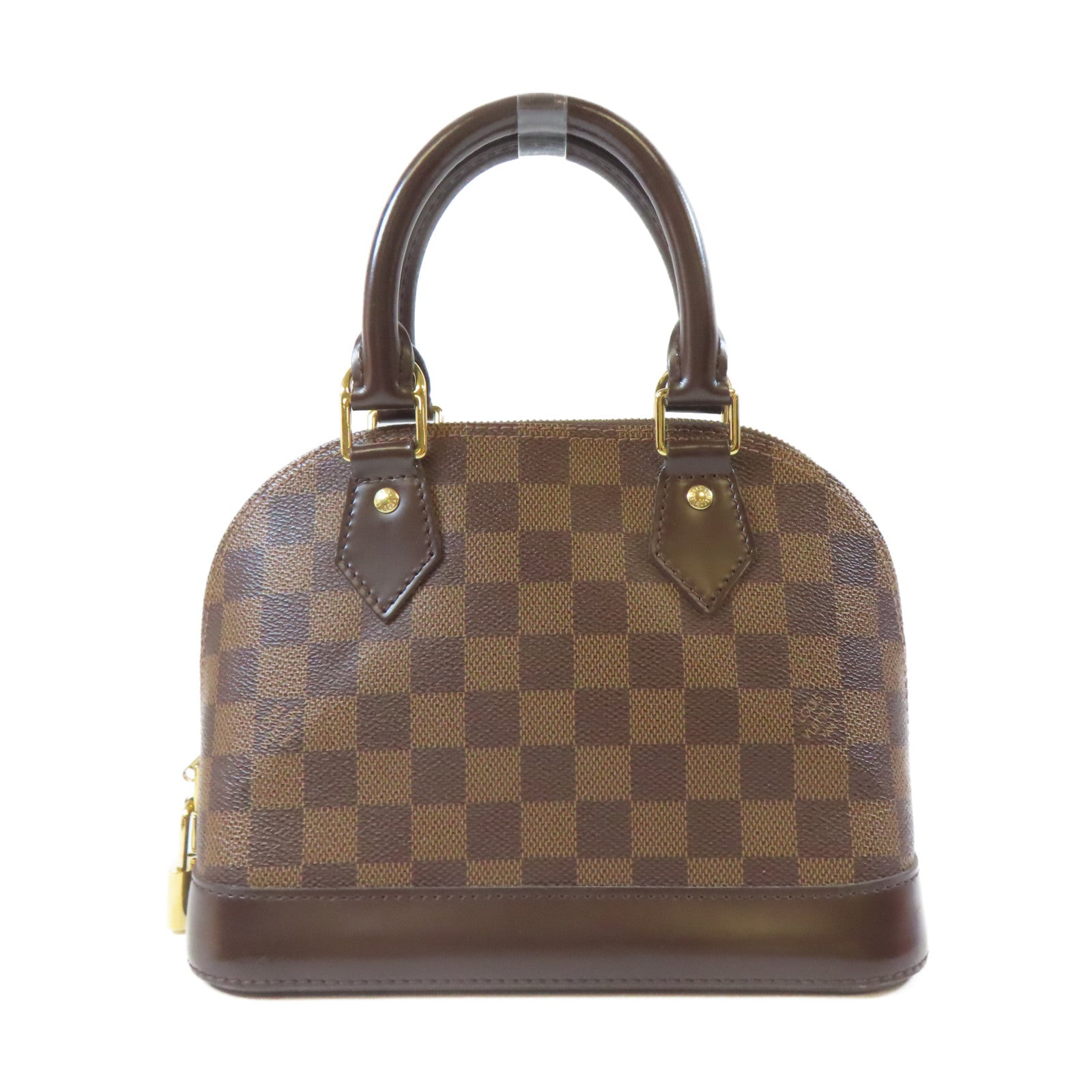 LOUIS VUITTON Damier Alma金扣手挽肩背兩用袋啡色