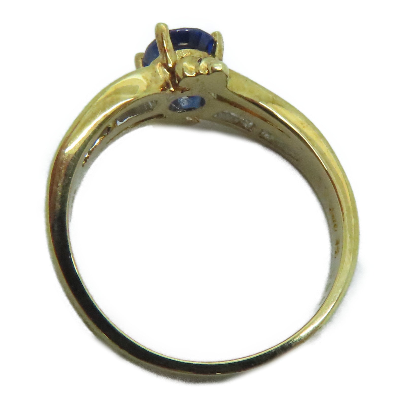 JEWELRY 【激減優惠】18K黃金Ring0.59ct藍寶石戒指US#5.5