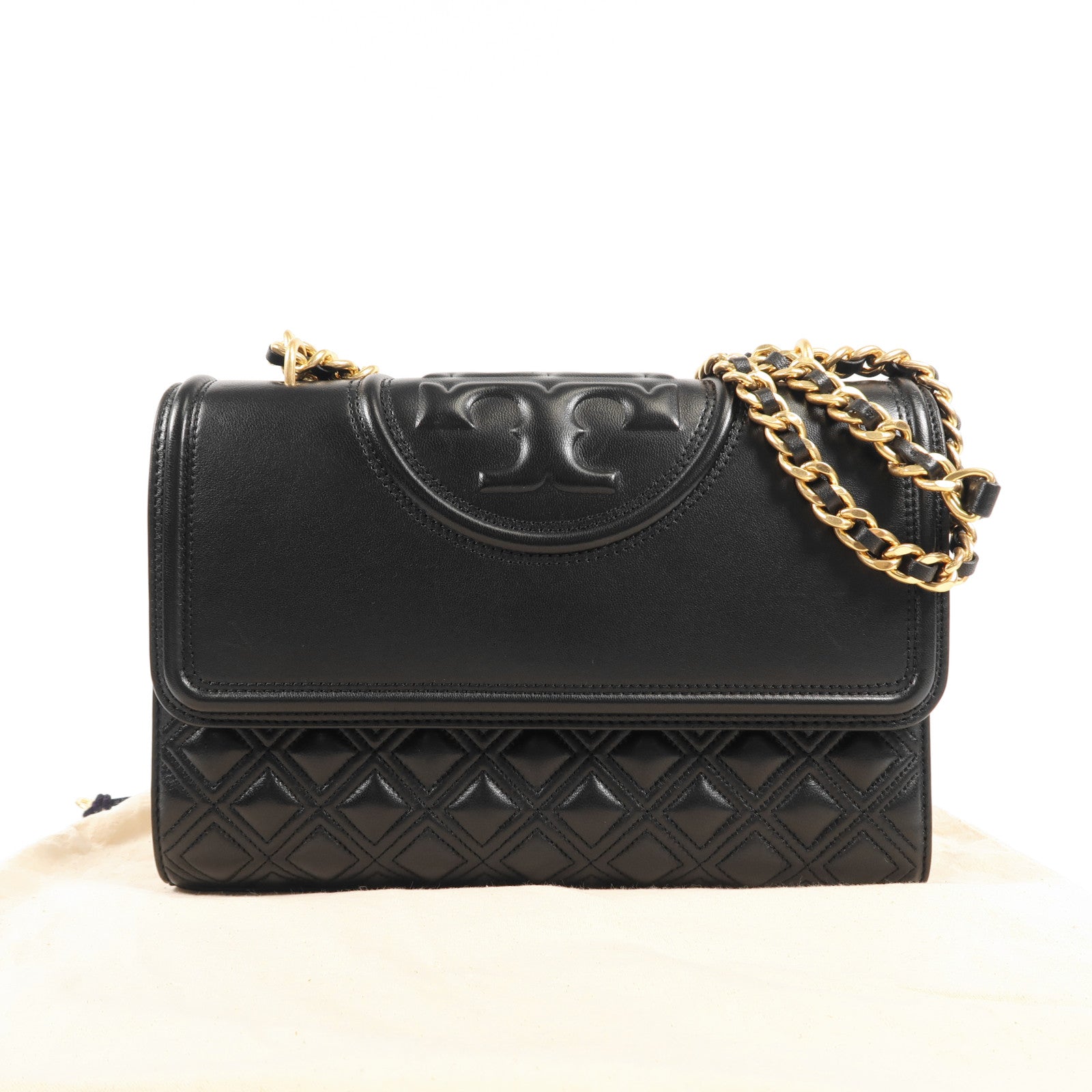 Tory Burch 牛皮皮革Shoulder Bag金扣鏈帶肩背袋