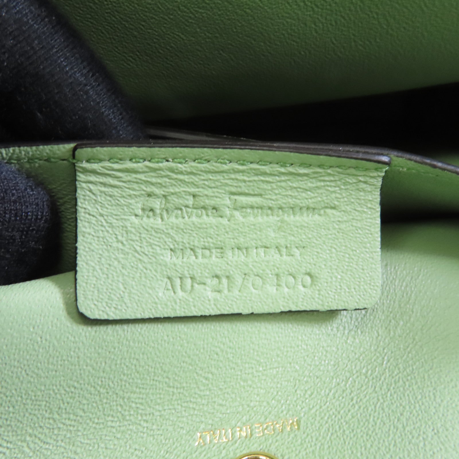 Salvatore Ferragamo 牛皮皮革2way Shoulder Bag金扣手挽肩背兩用袋綠色