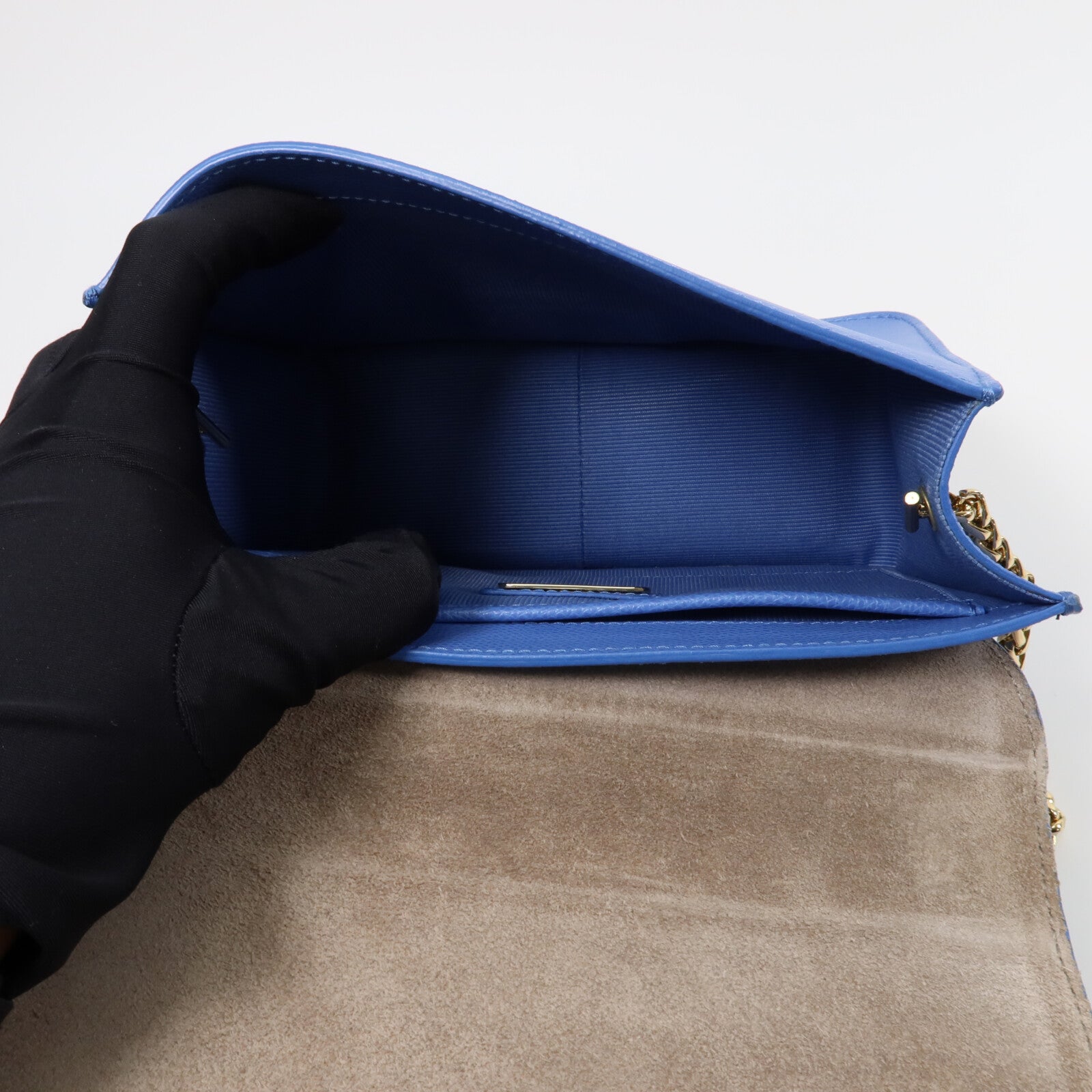 Furla 牛皮皮革Shoulder Bag鏈帶肩背袋